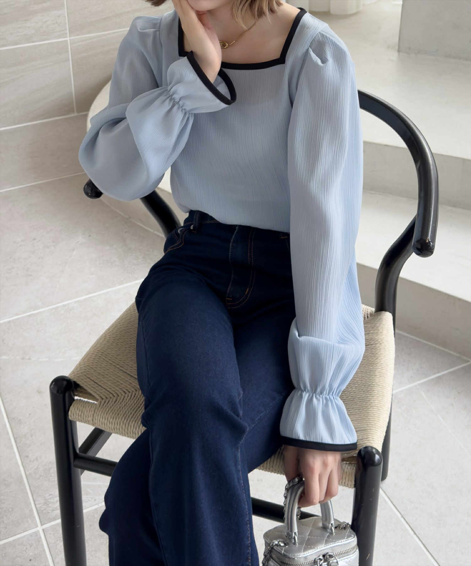 160cm/ブルーグレー着用