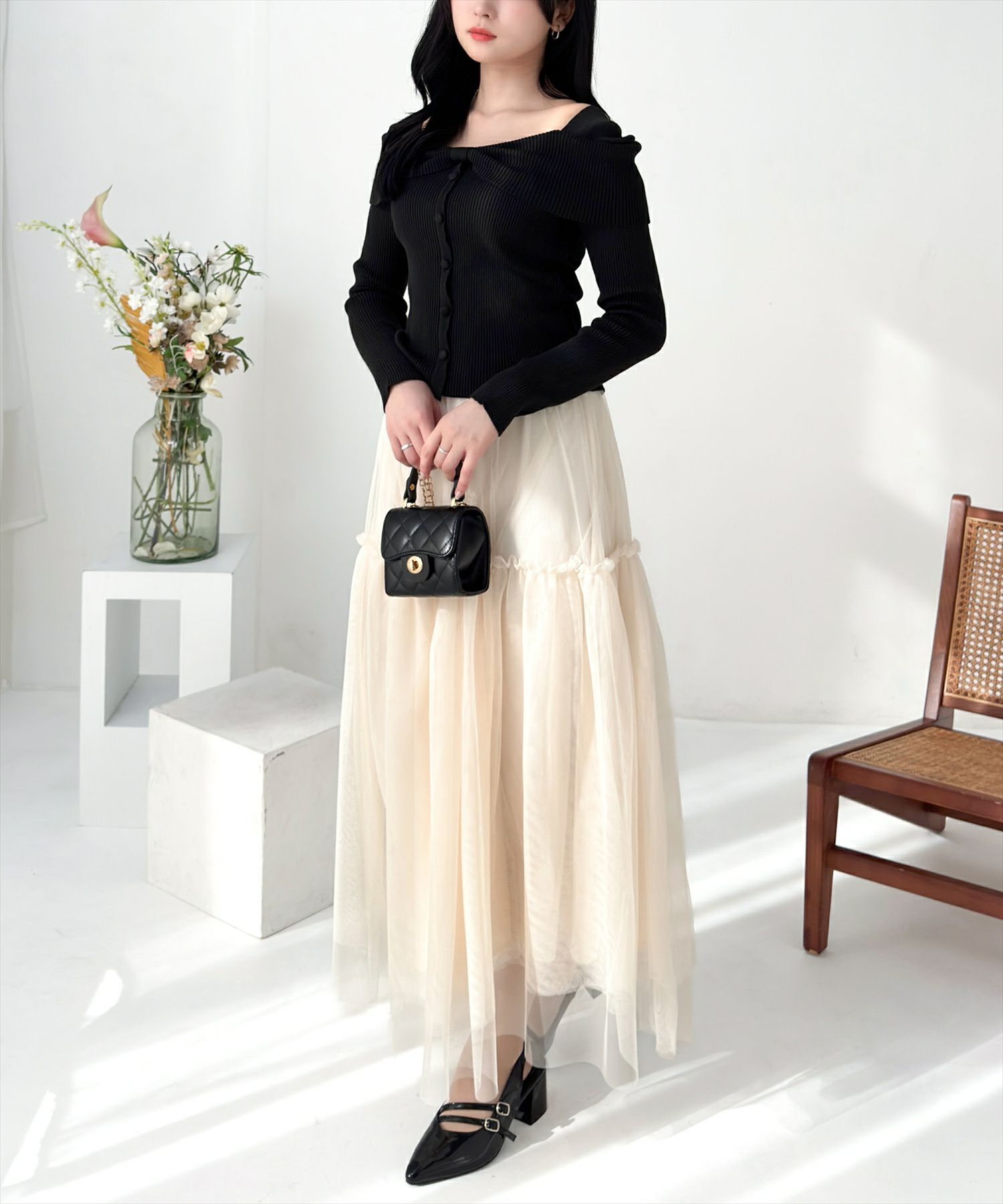 162cm/ブラック着用