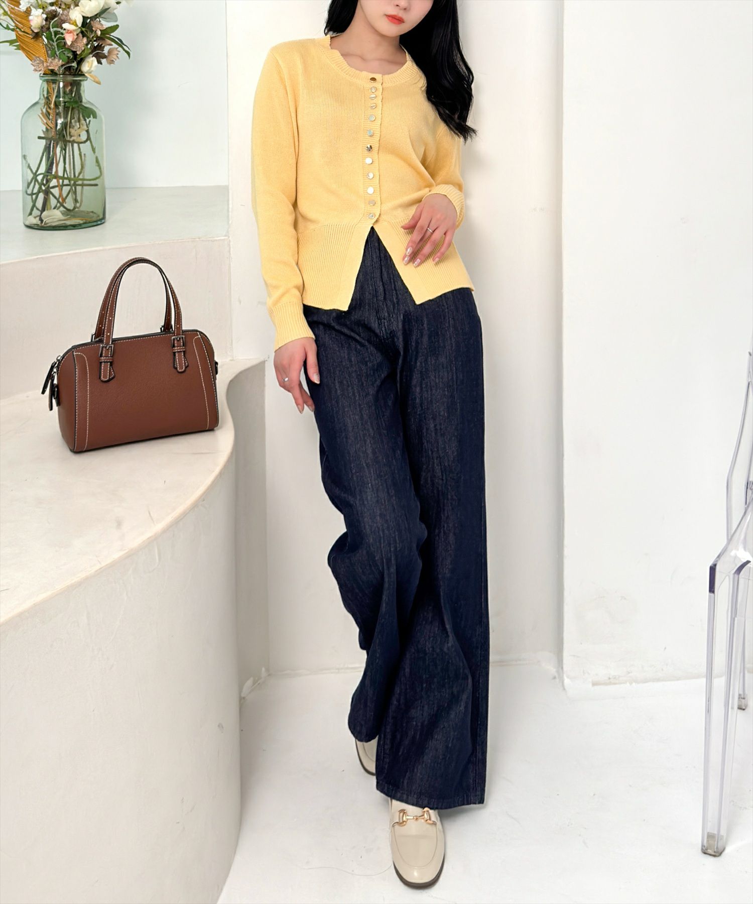 162cm/イエロー着用