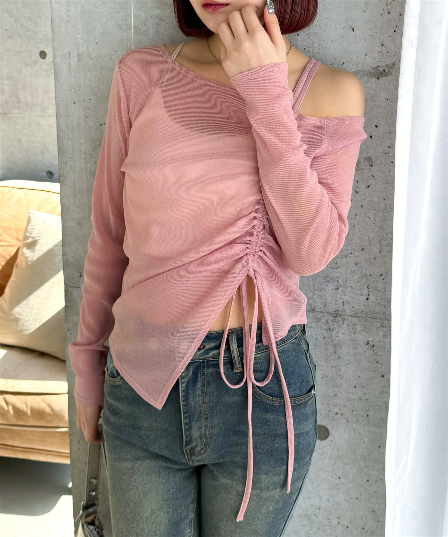 160cm/ピンク着用