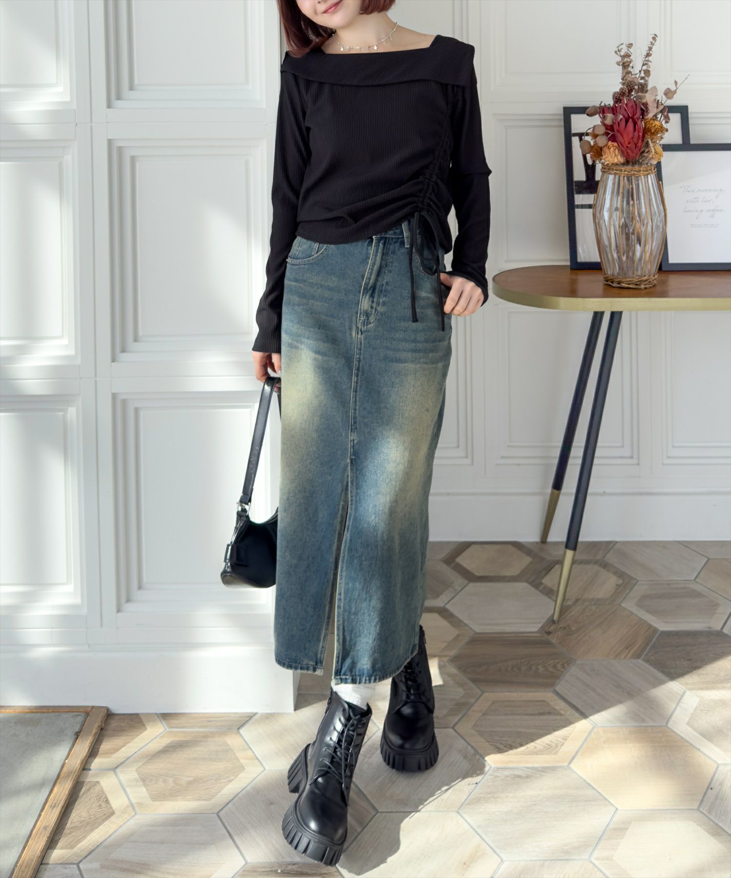 160cm/ブラック着用