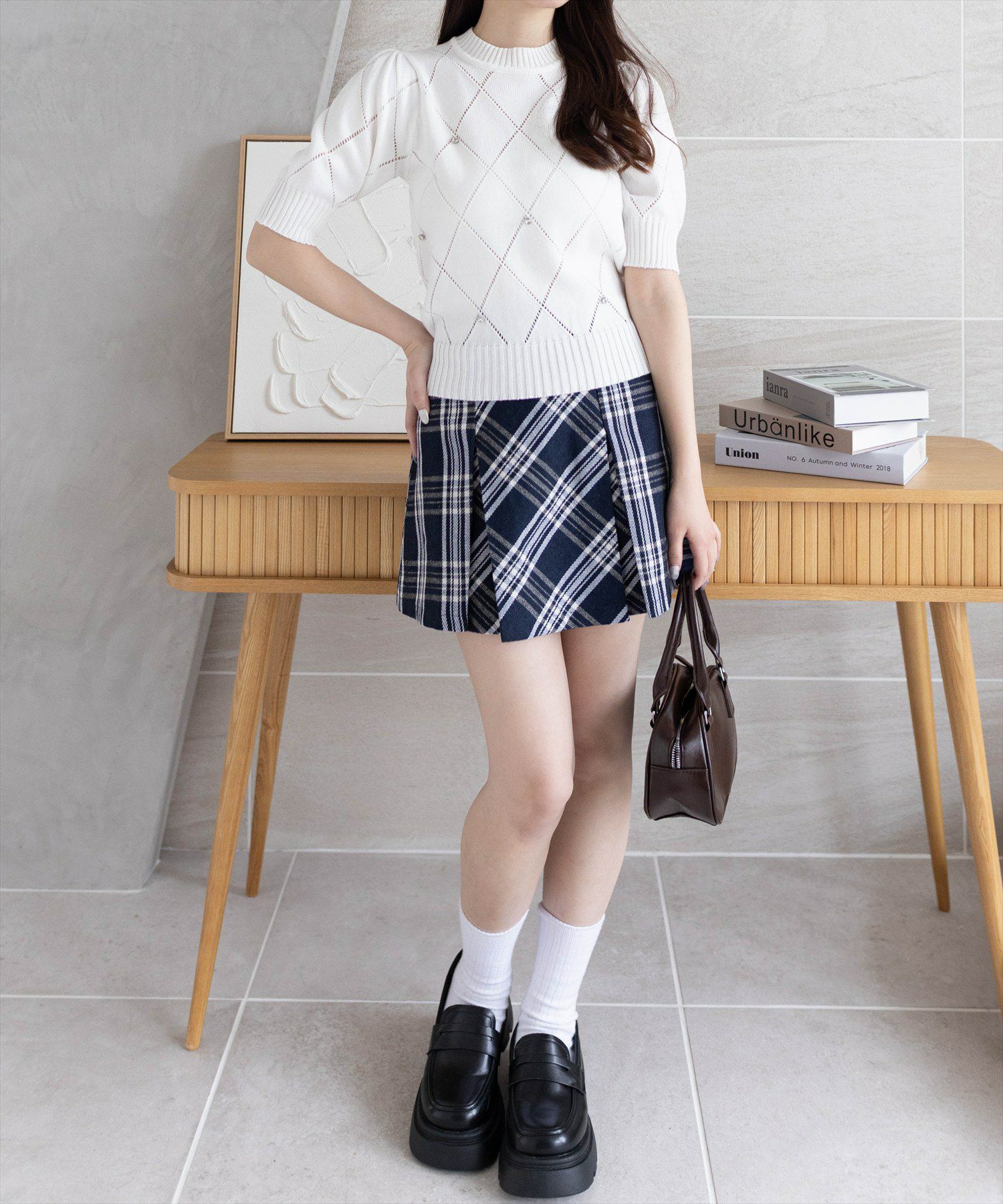 153cm/オフホワイト着用