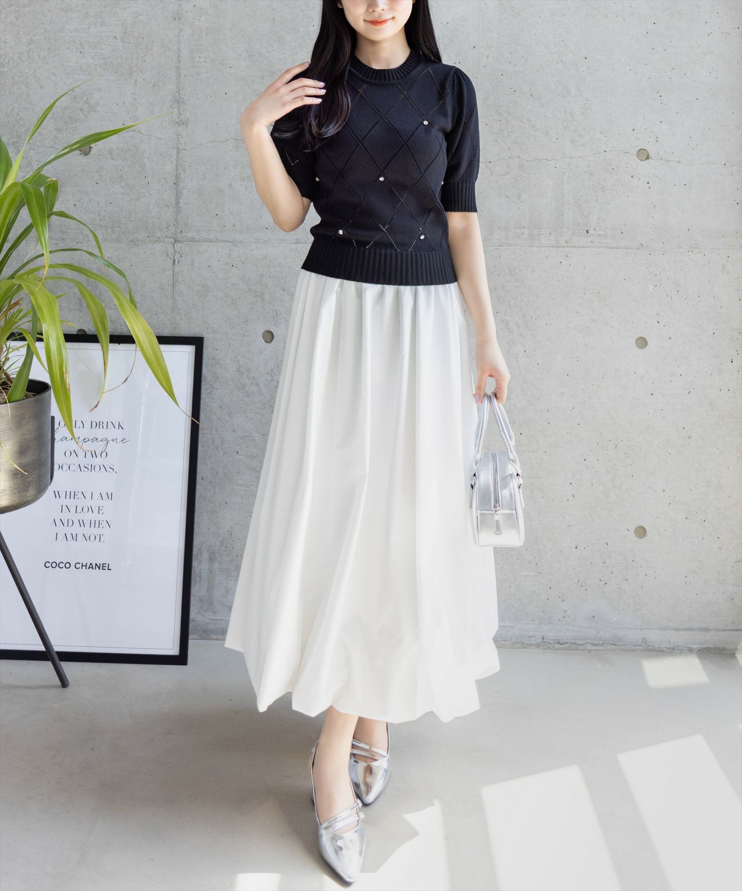 162cm/ブラック着用