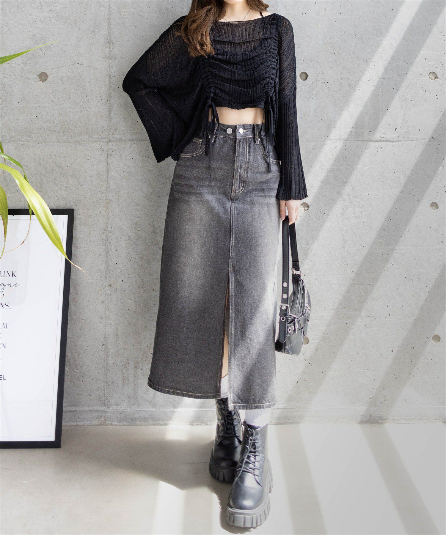 161cm/ブラック着用