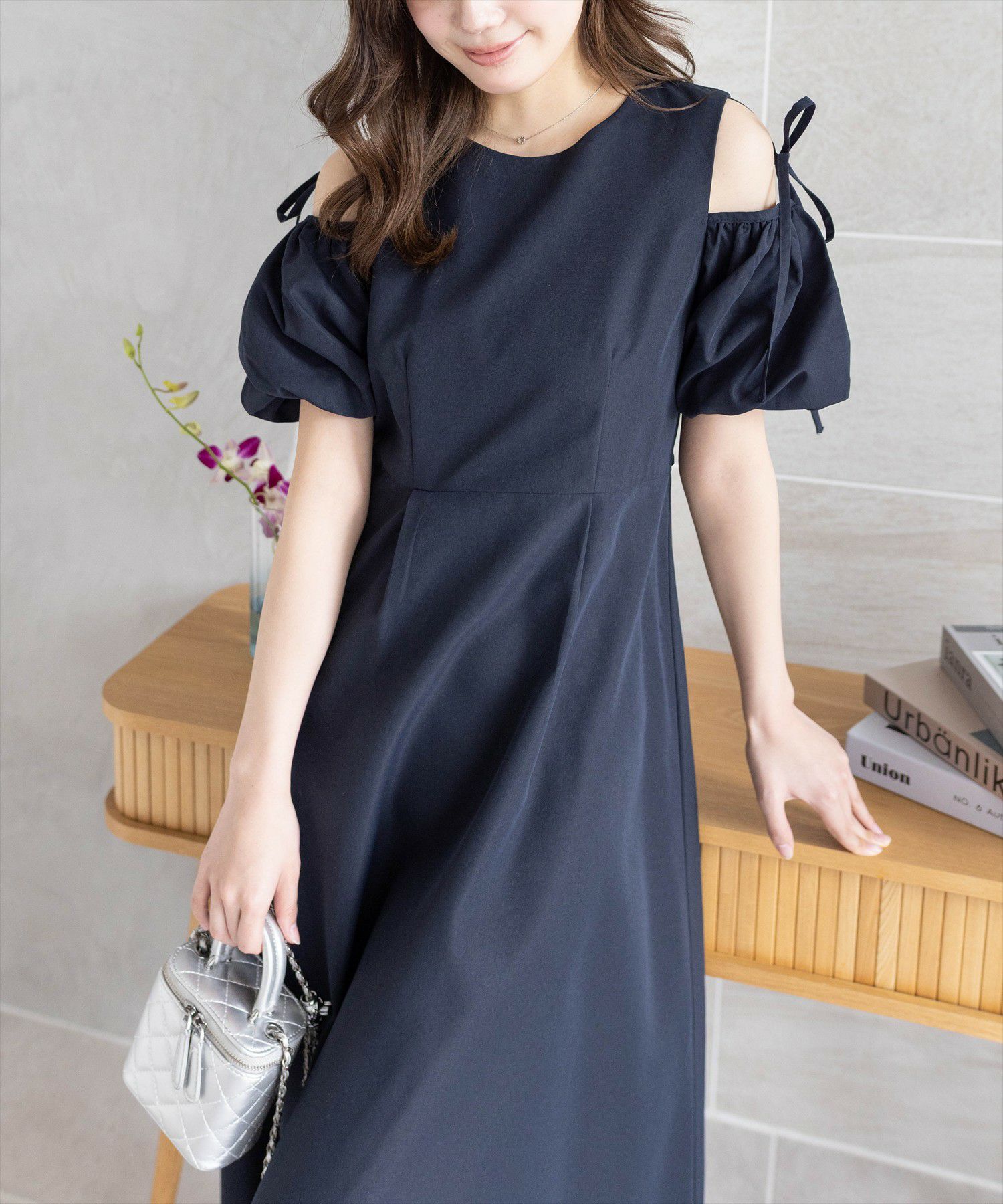 161cm/ネイビー着用