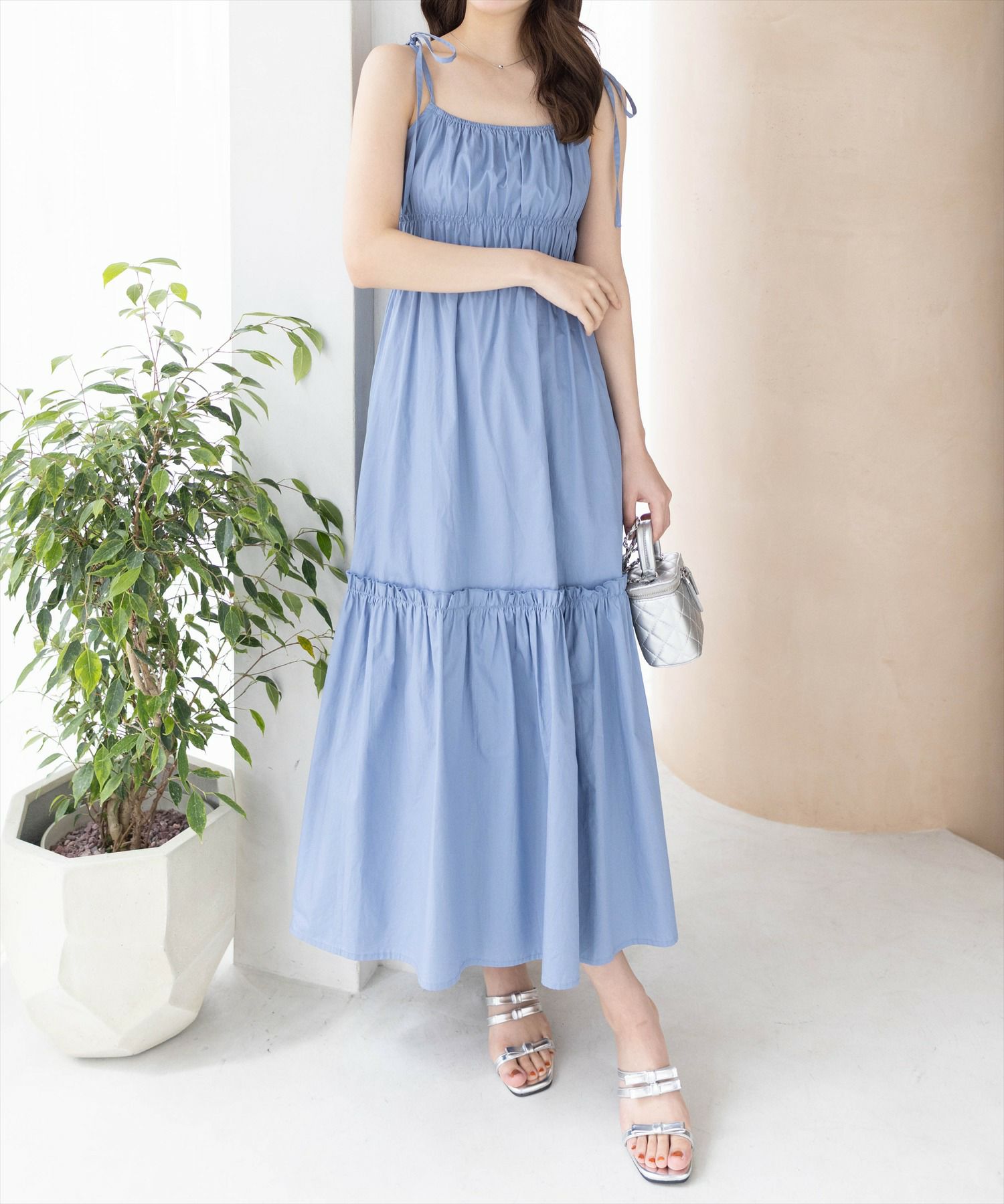 リボンキャミワンピアンサンブル リボンキャミワンピアンサンブル