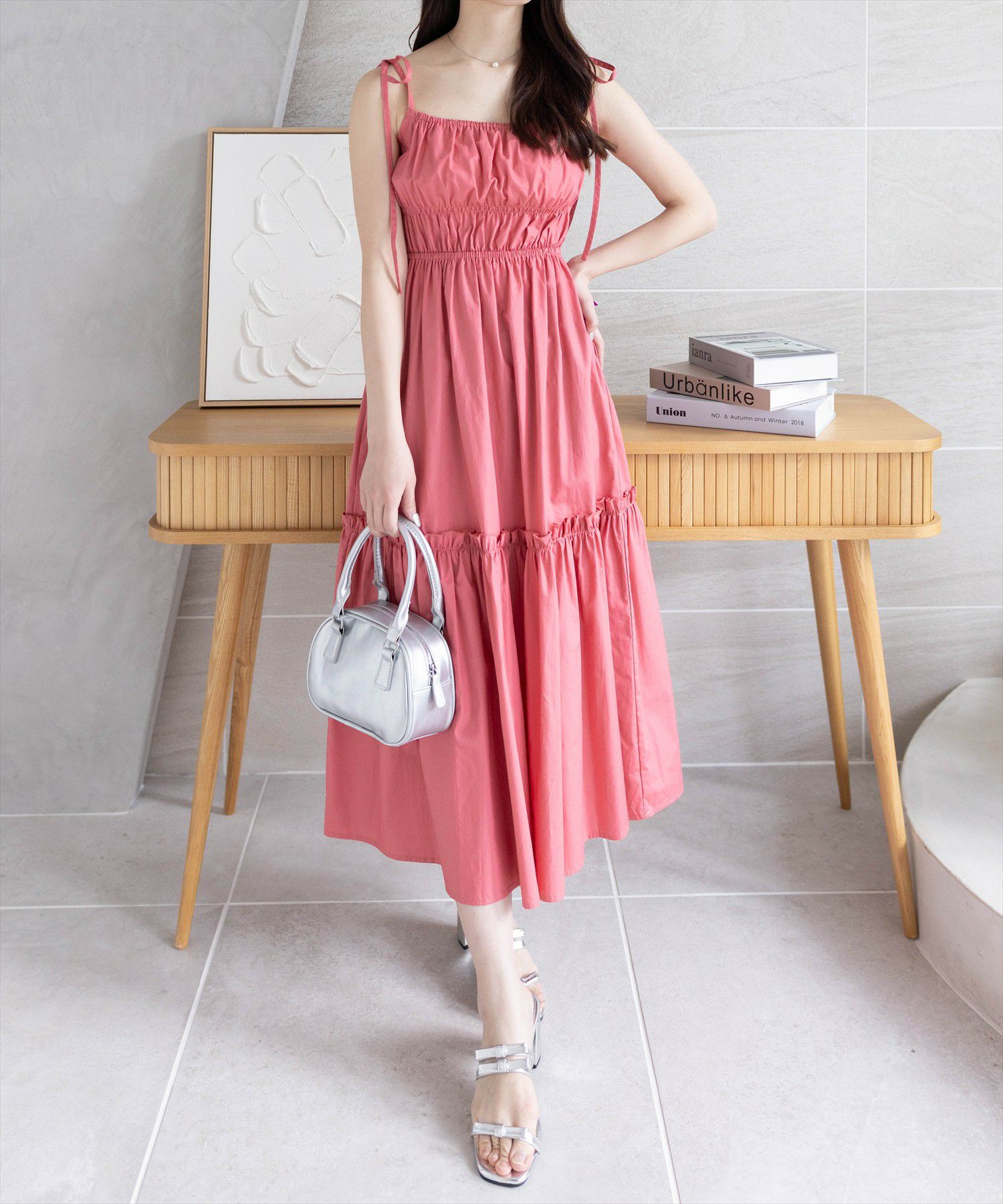 clear 肩リボンキャミワンピース[CL9099] | レディースファッション