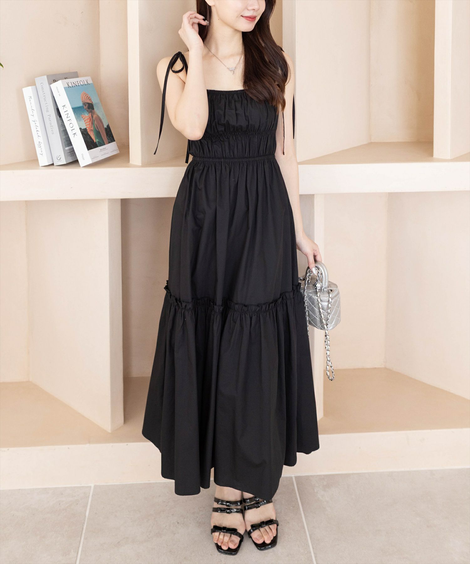 clear 肩リボンキャミワンピース[CL9099] | レディースファッション