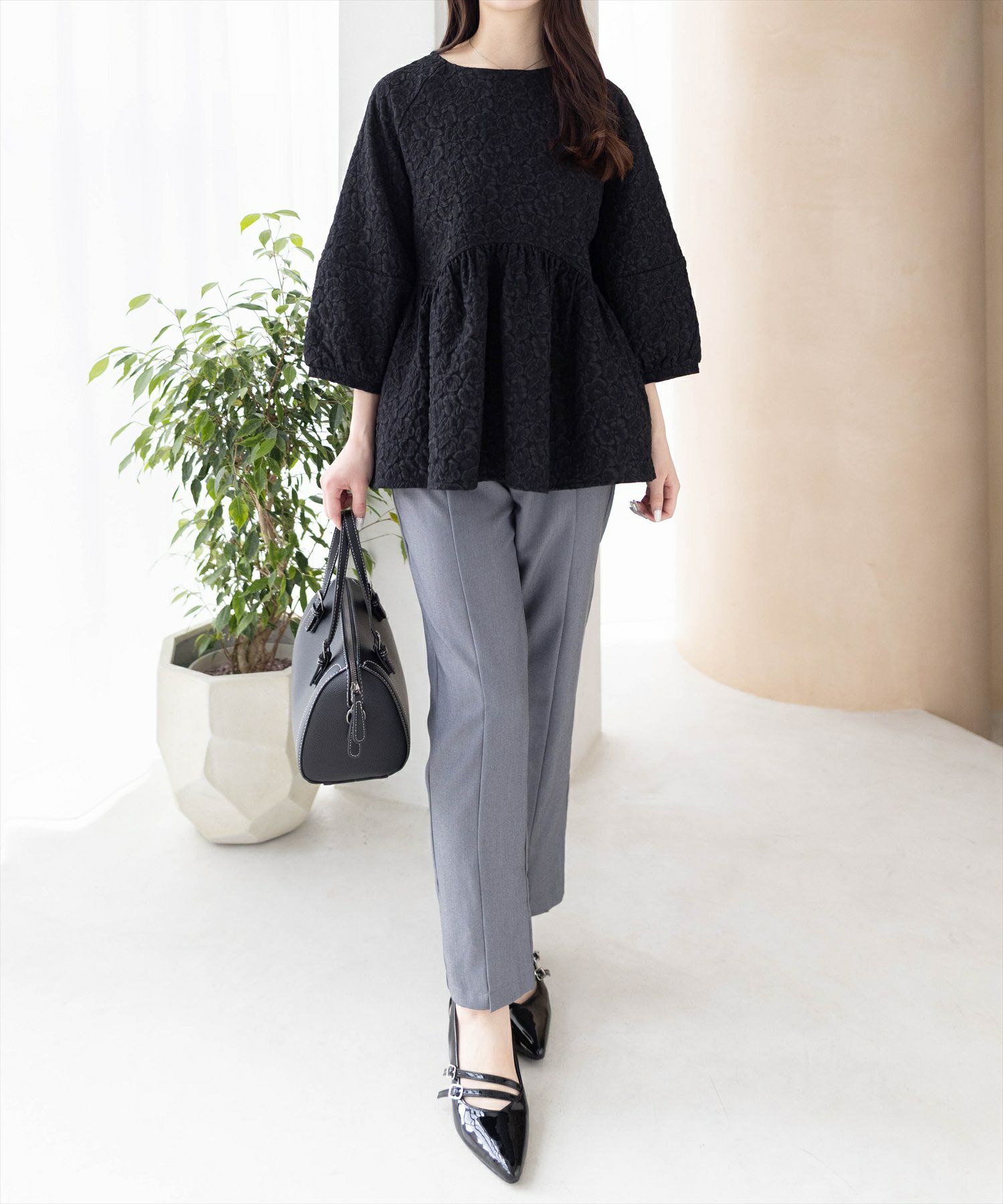 153cm/ブラック着用