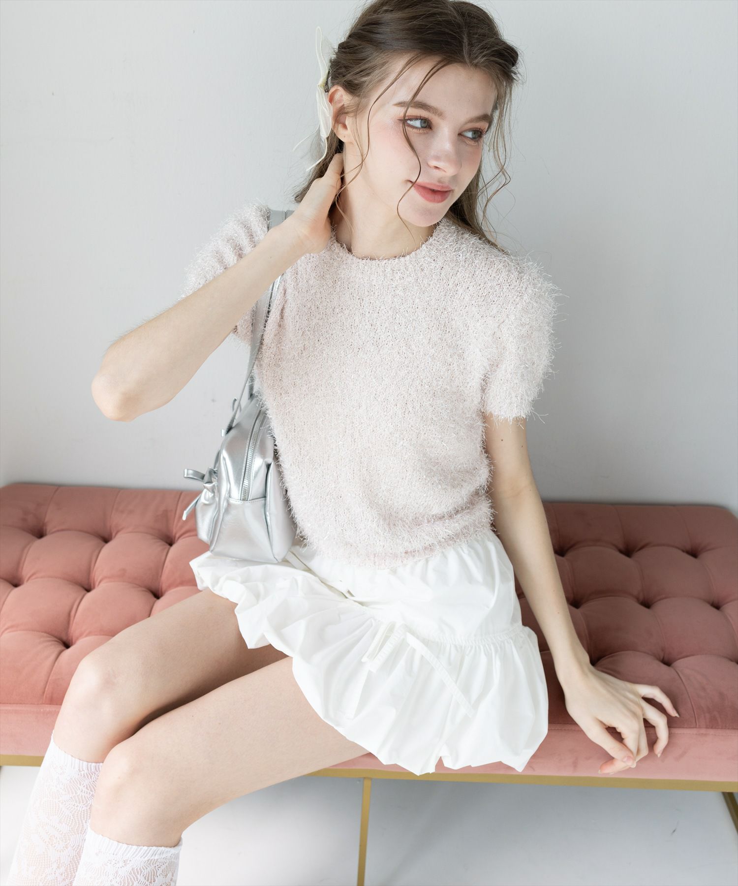 173cm/ピンク着用