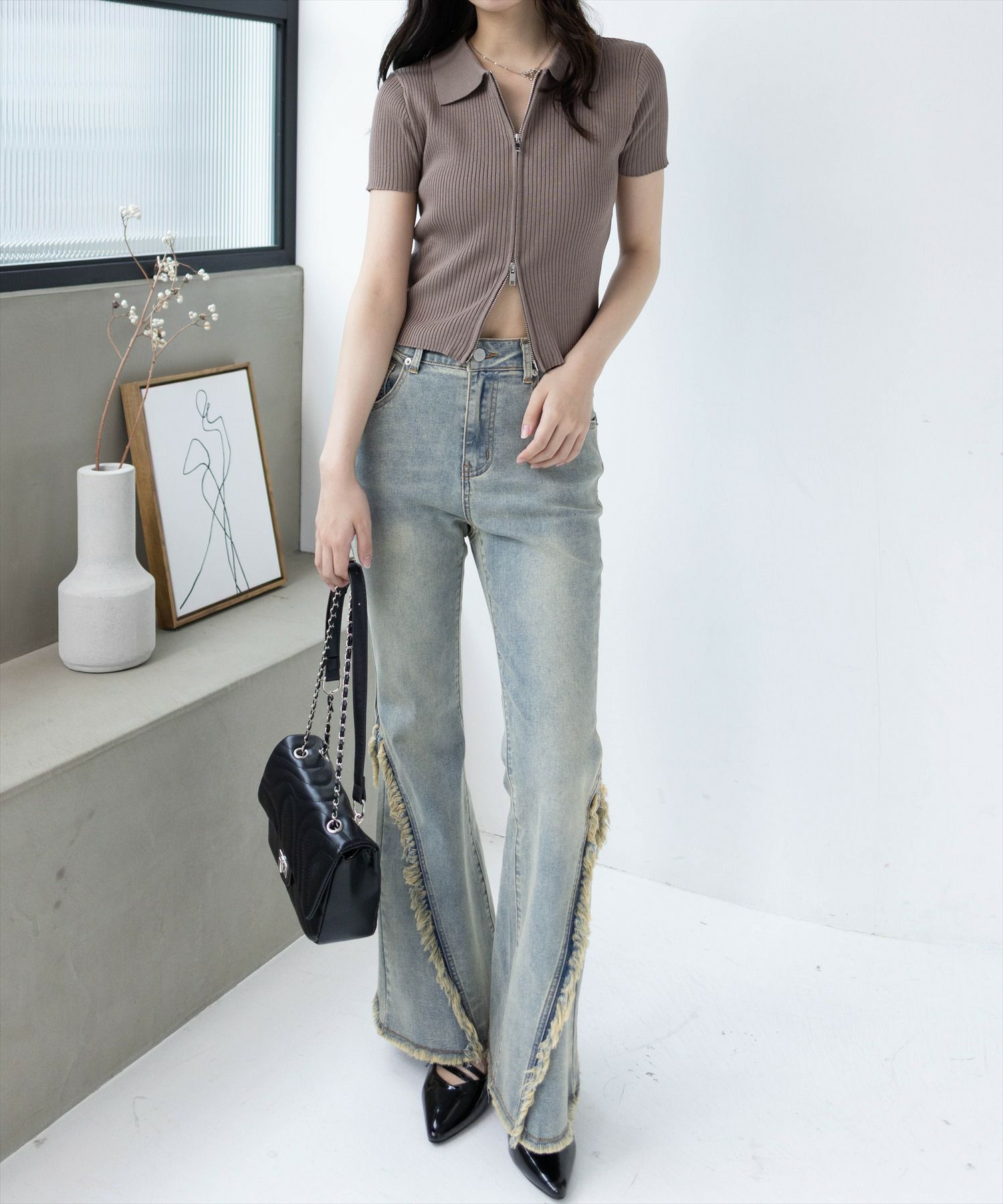 161cm/モカ着用