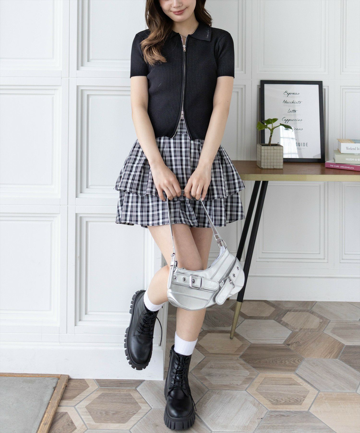 161cm/ブラック着用