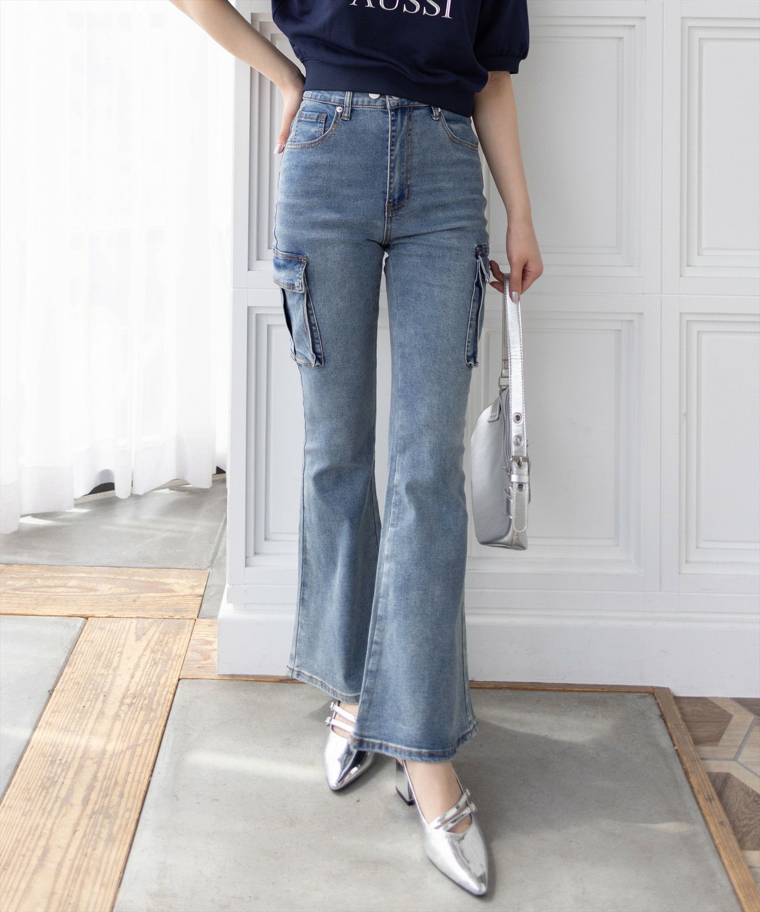 162cm/ブルー着用