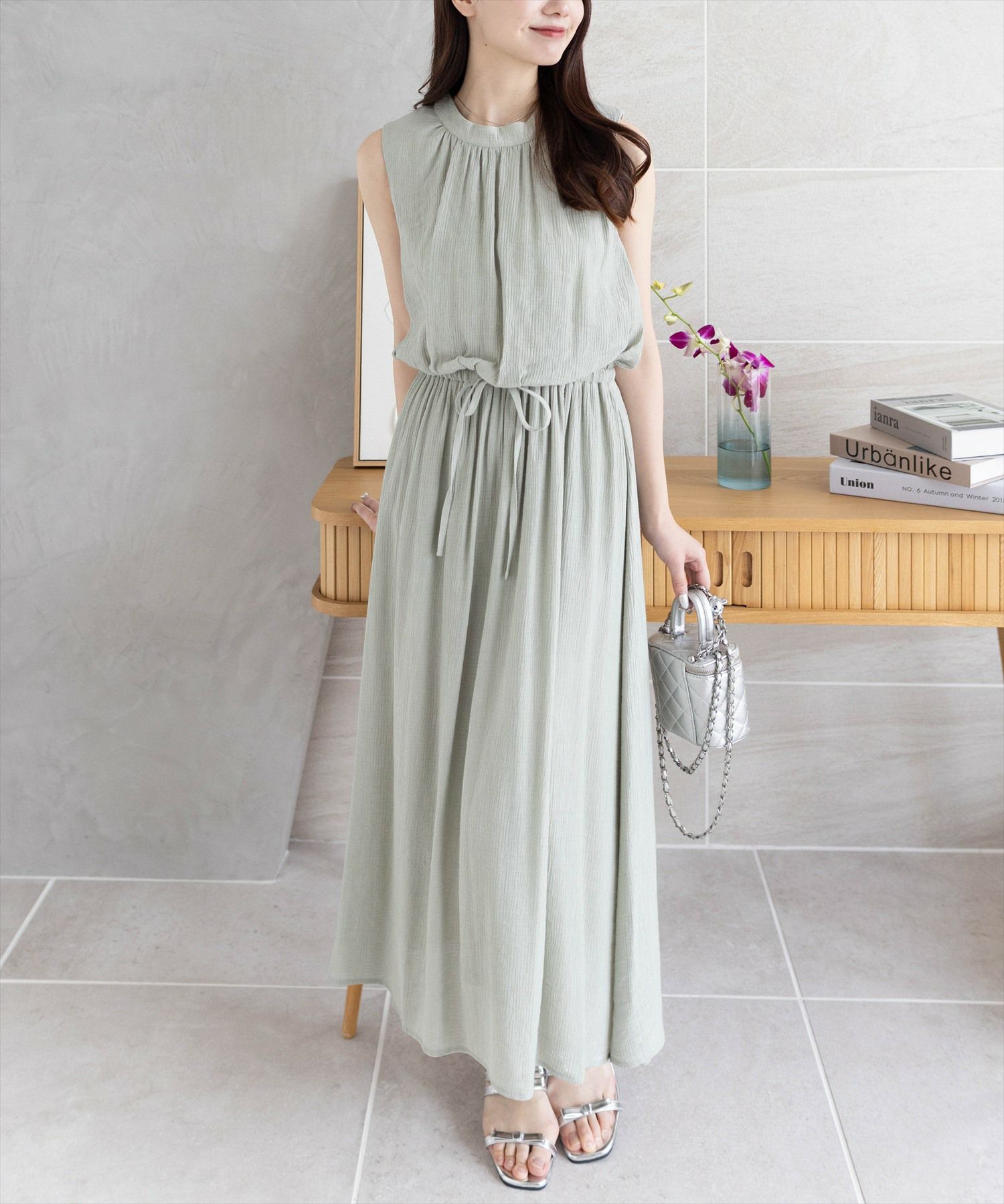 153cm/ミント着用