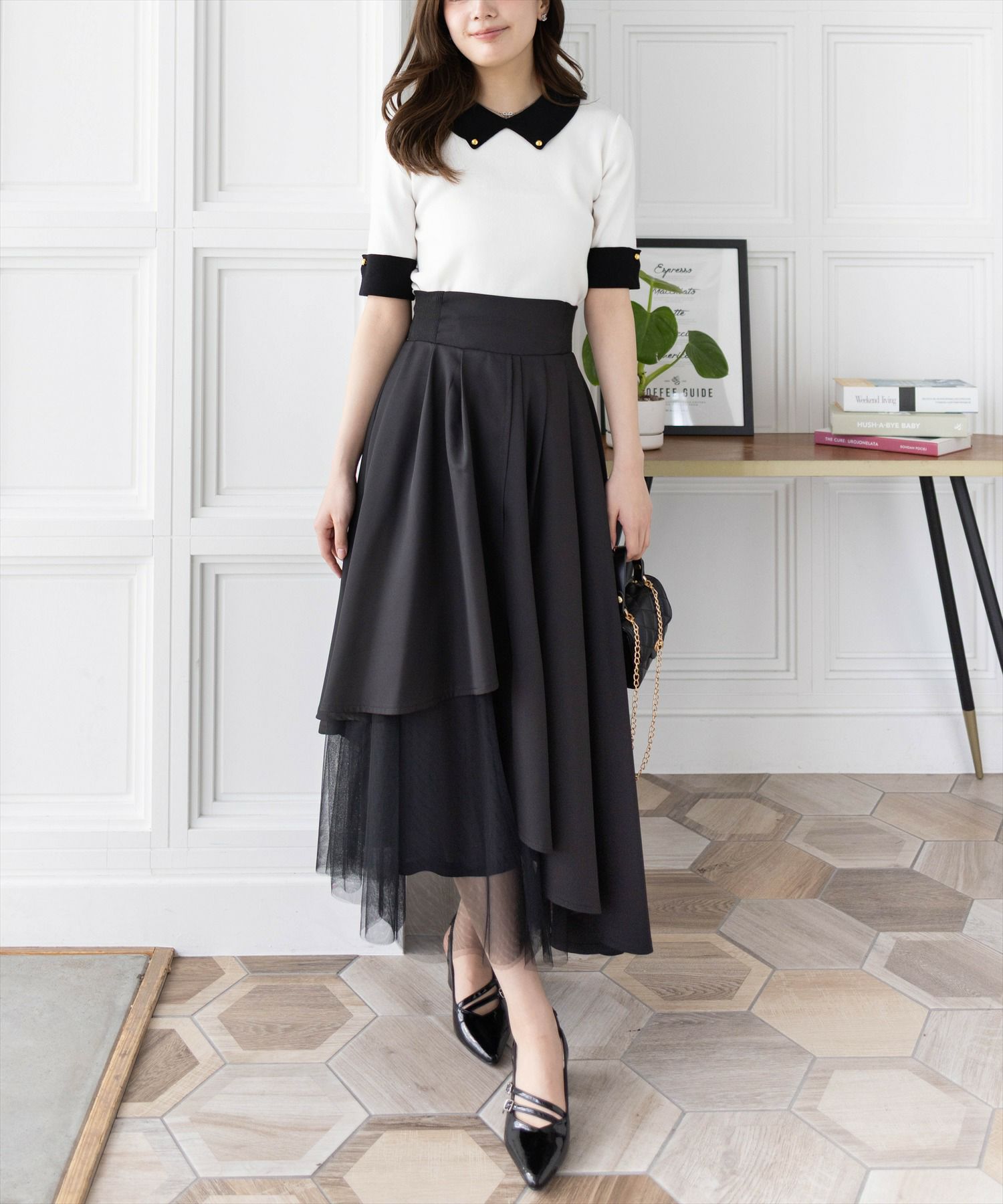 161cm/オフホワイト着用