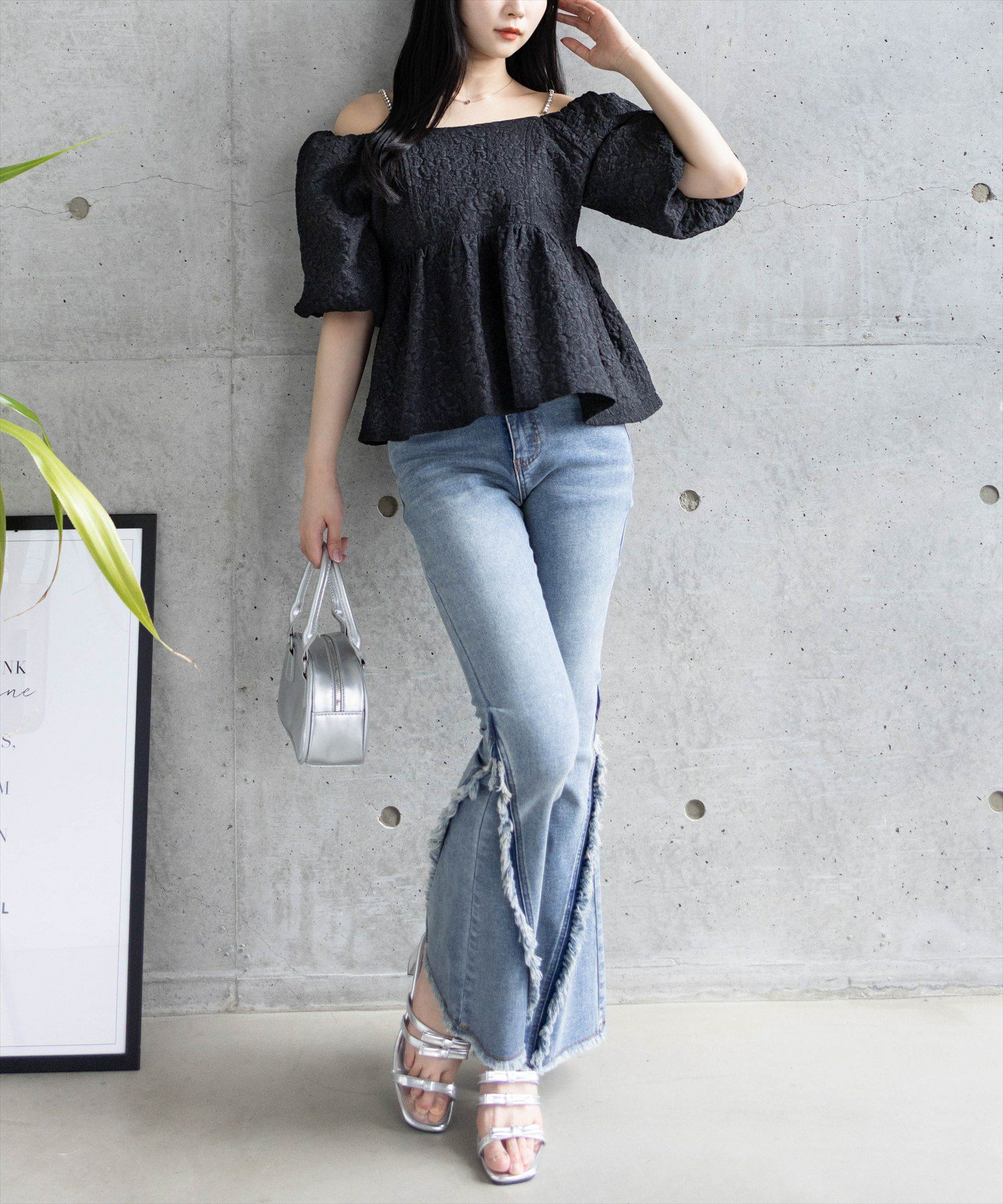 162cm/ブラック着用