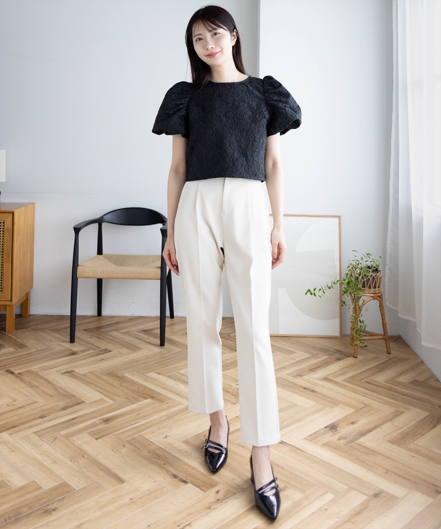 160cm/アイボリー S着用