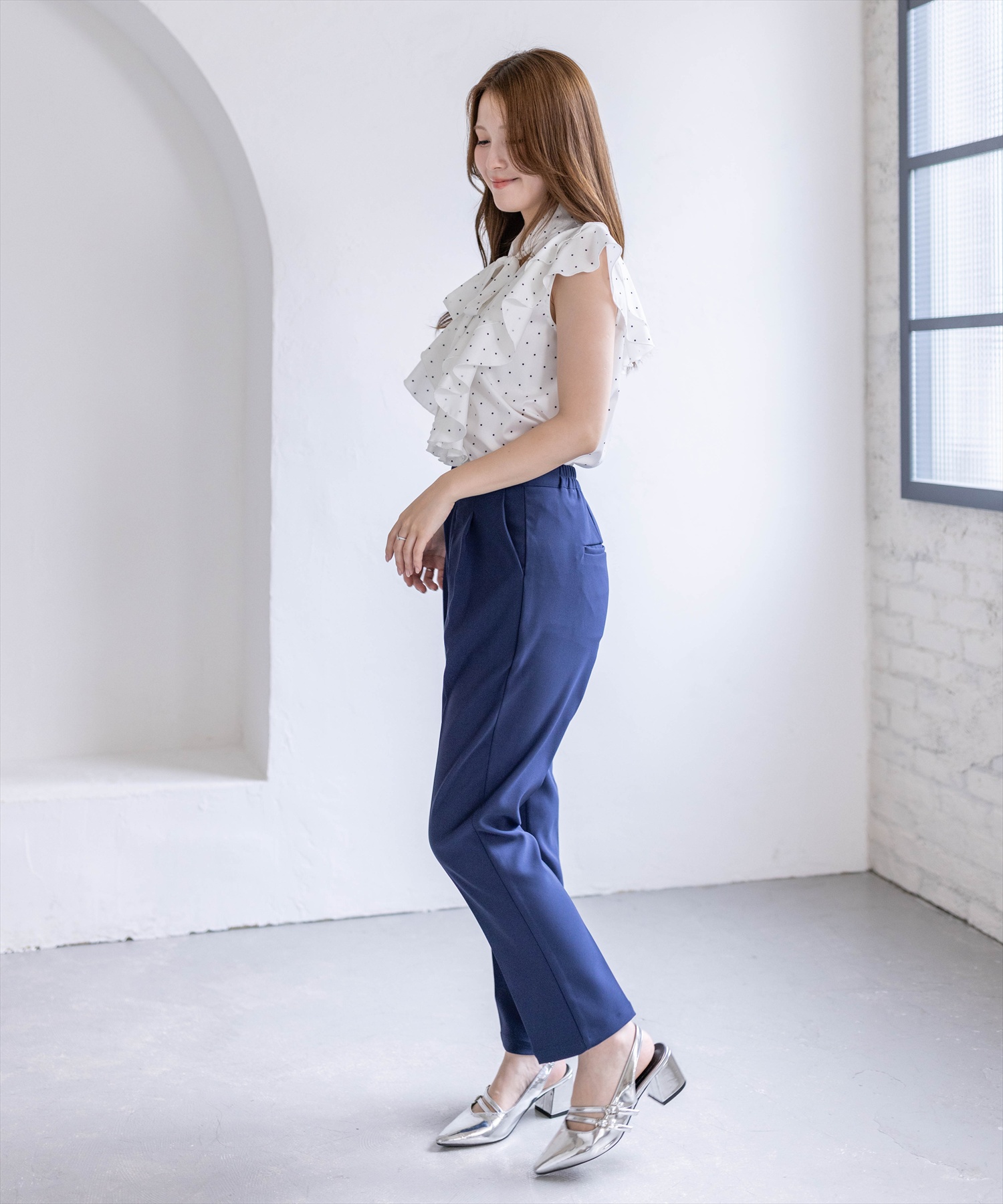 160cm/アイボリー S着用