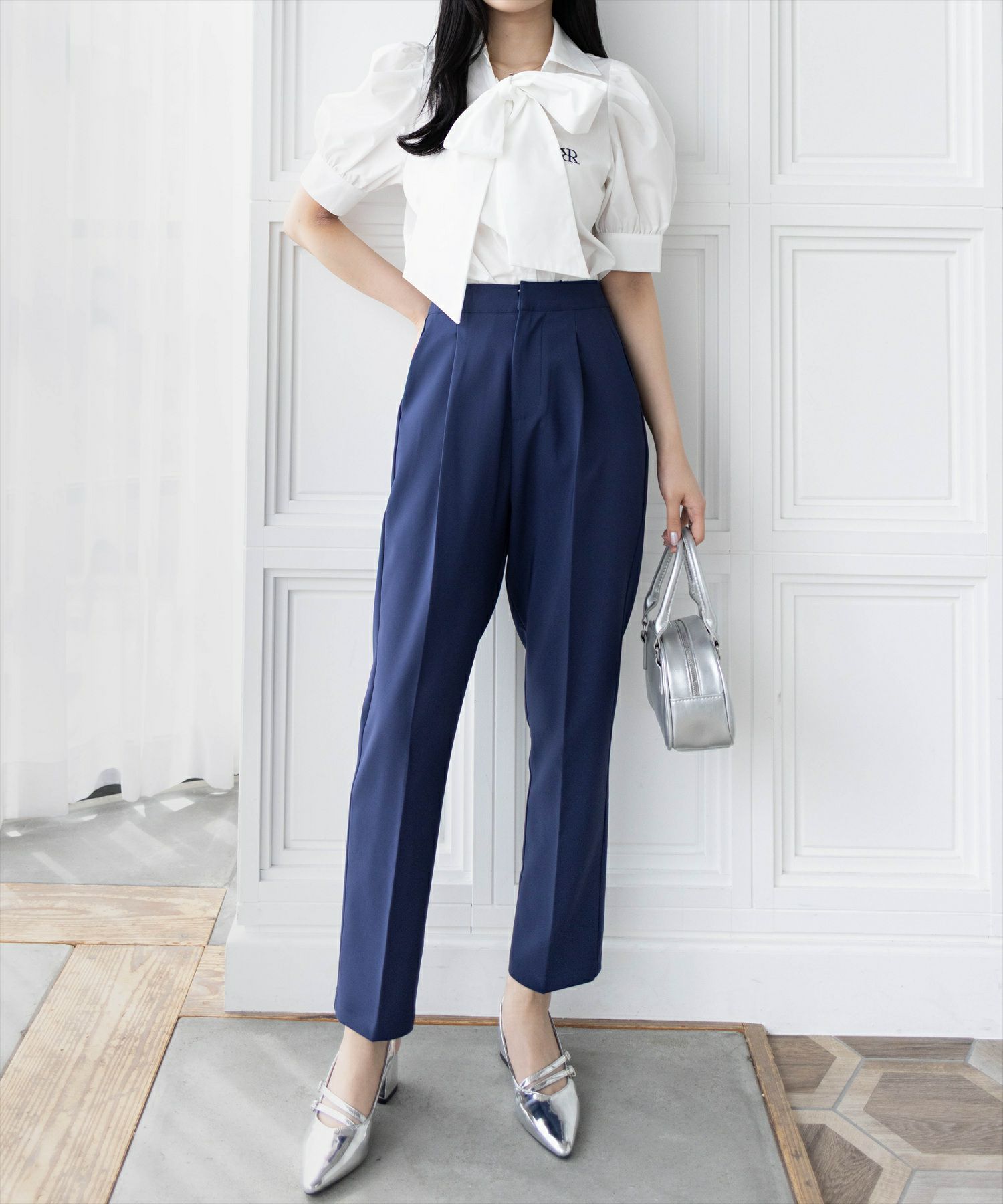 161cm/ネイビー着用