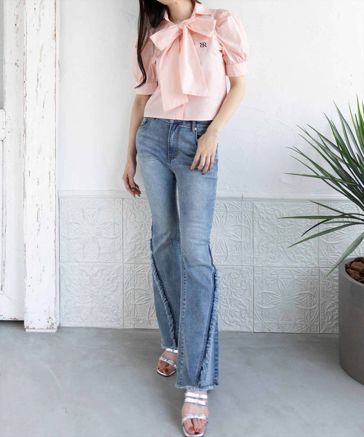 162cm/ピンク着用