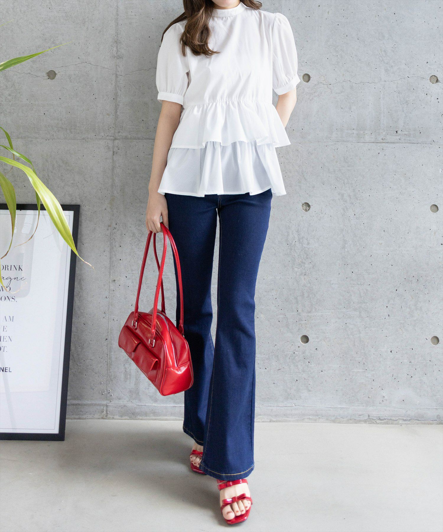 161cm/オフホワイト着用