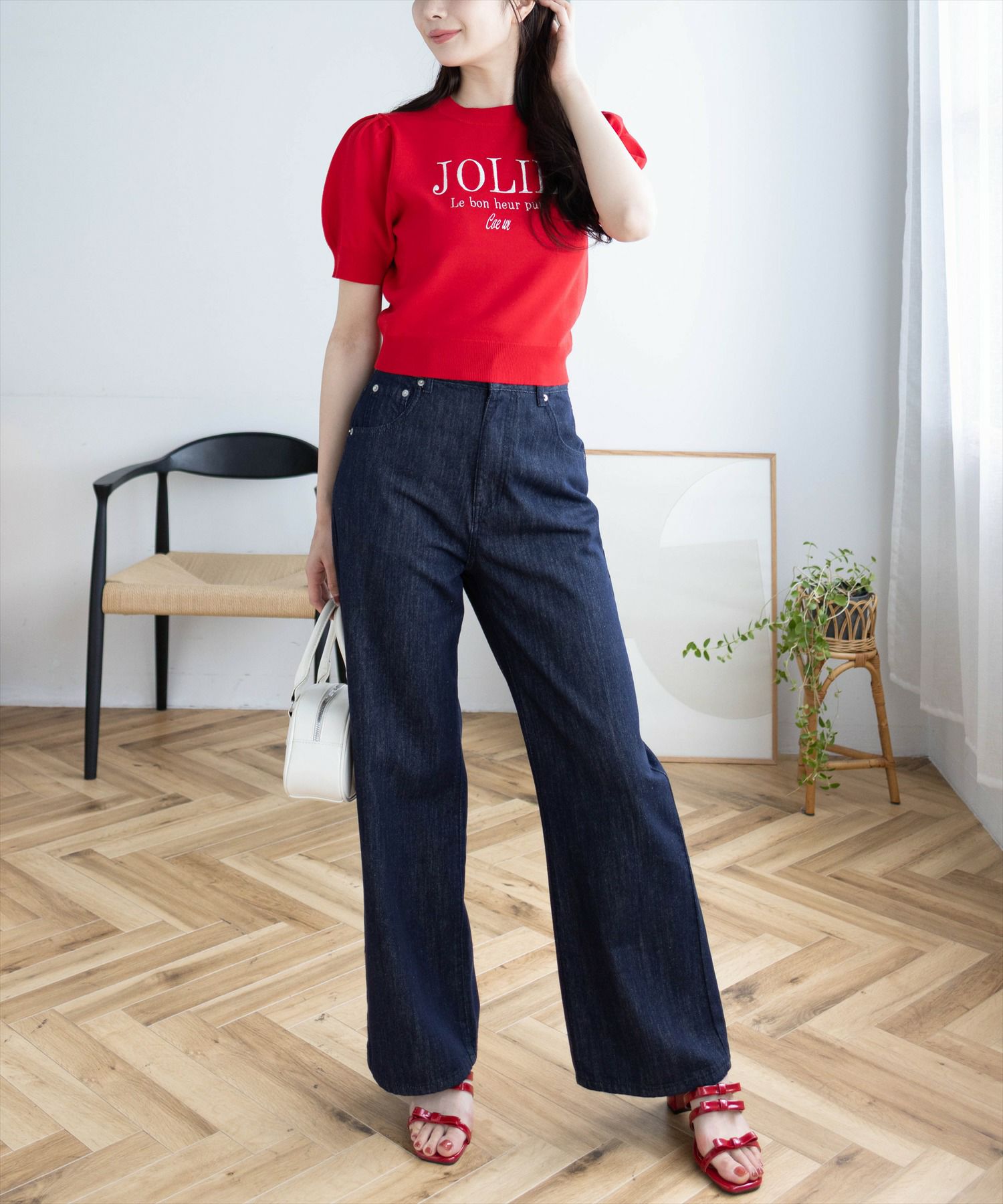 165cm/レッド着用