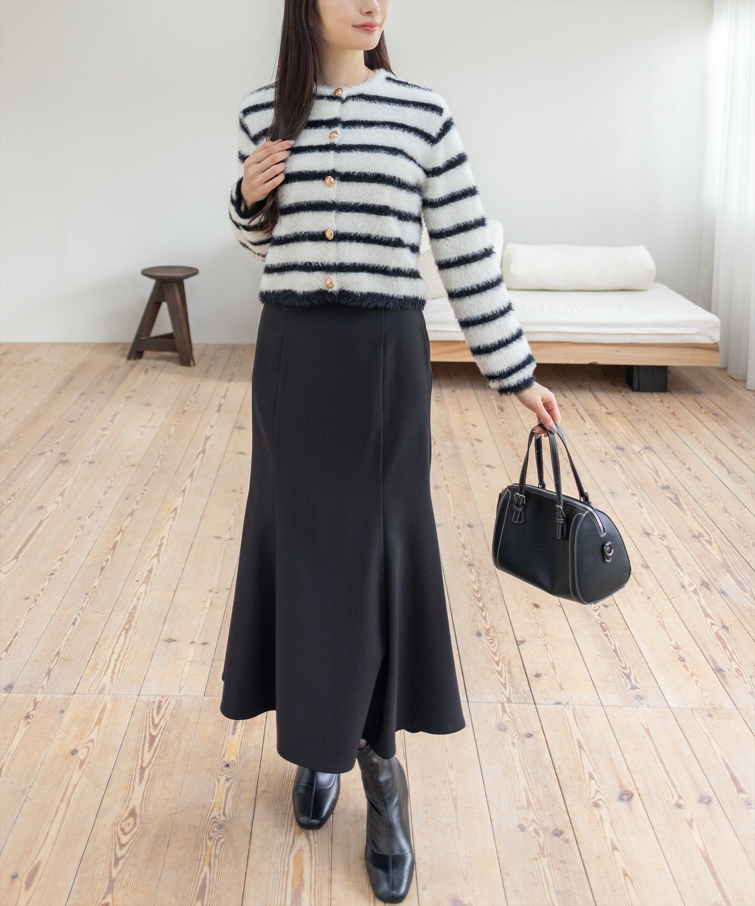 CLEAR BASIC≪再入荷≫ロング丈ベージックマーメイドスカート[CL9233