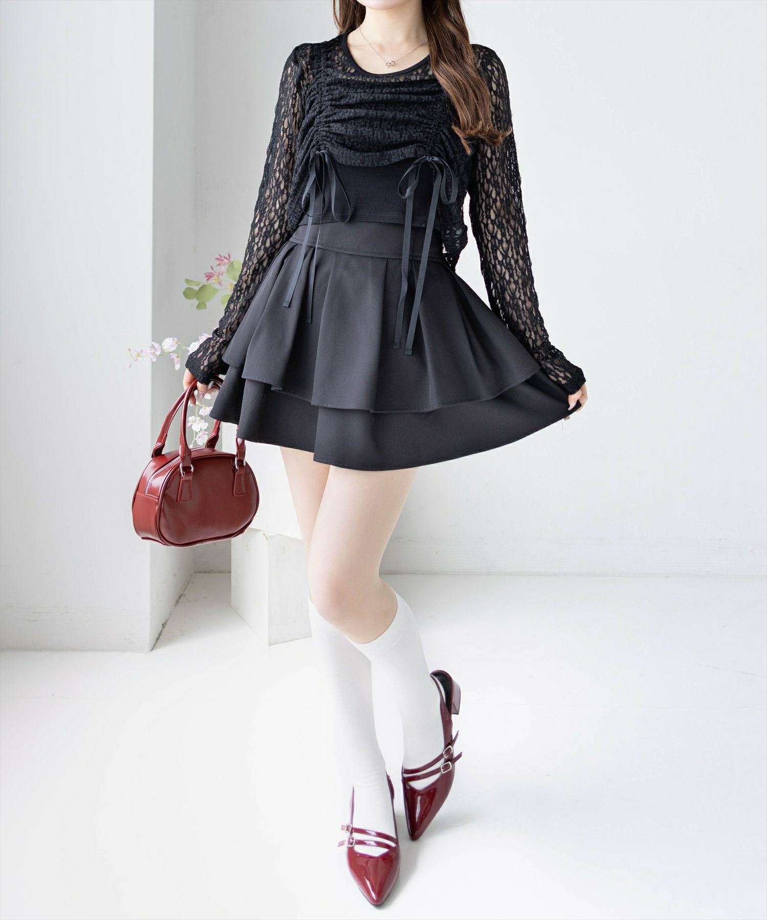 161cm/ブラック着用