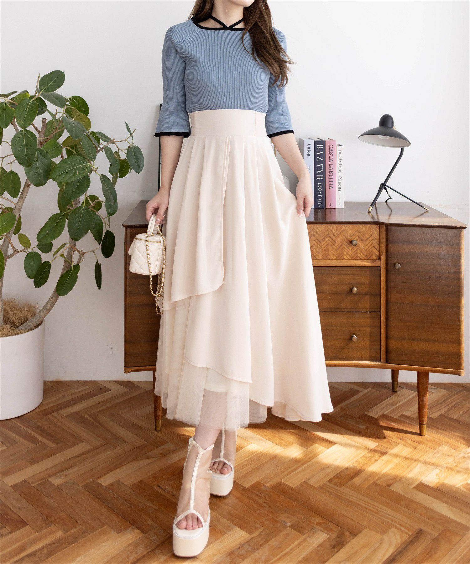 163cm/ブルーグレー着用