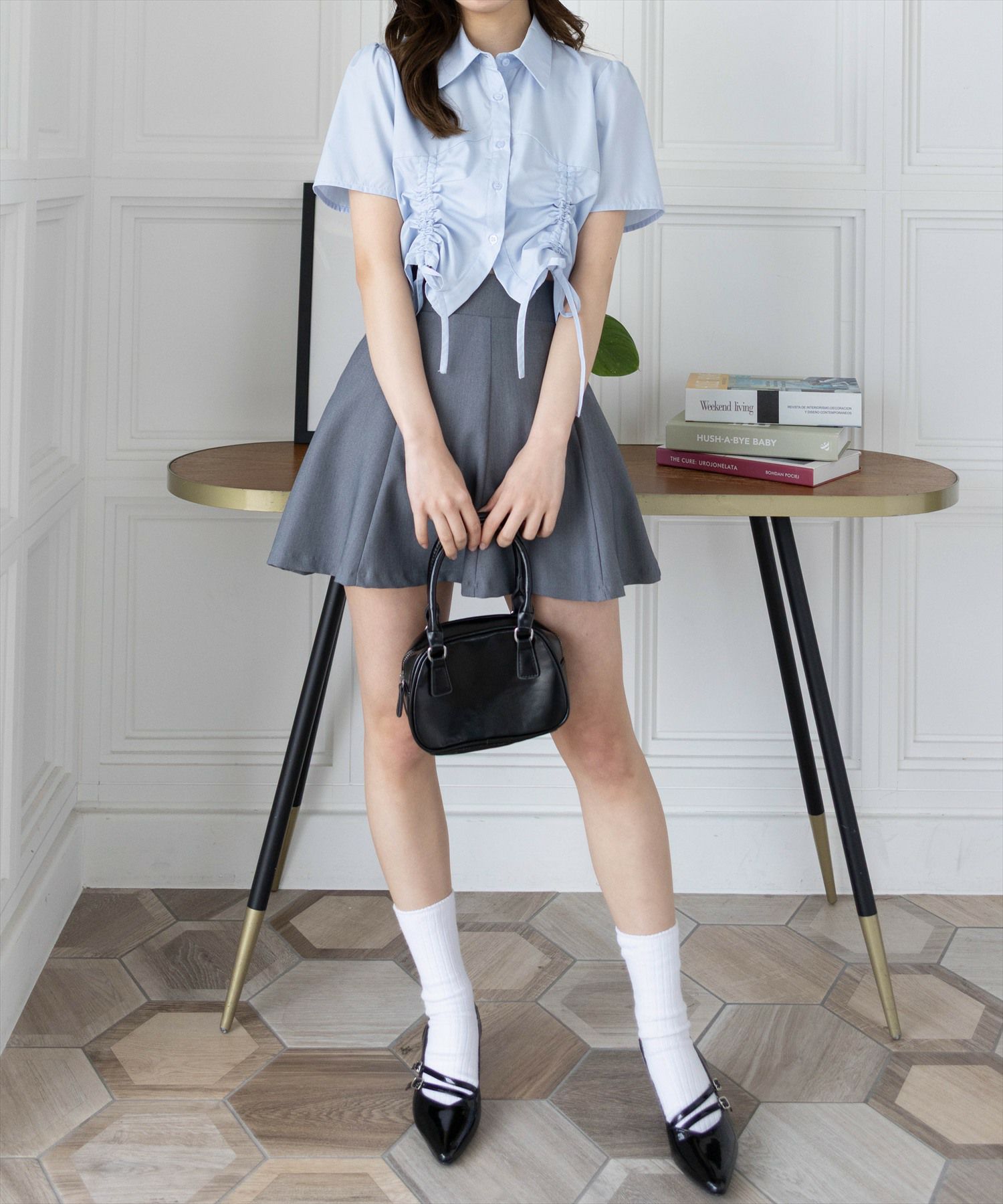 161㎝/サックス着用
