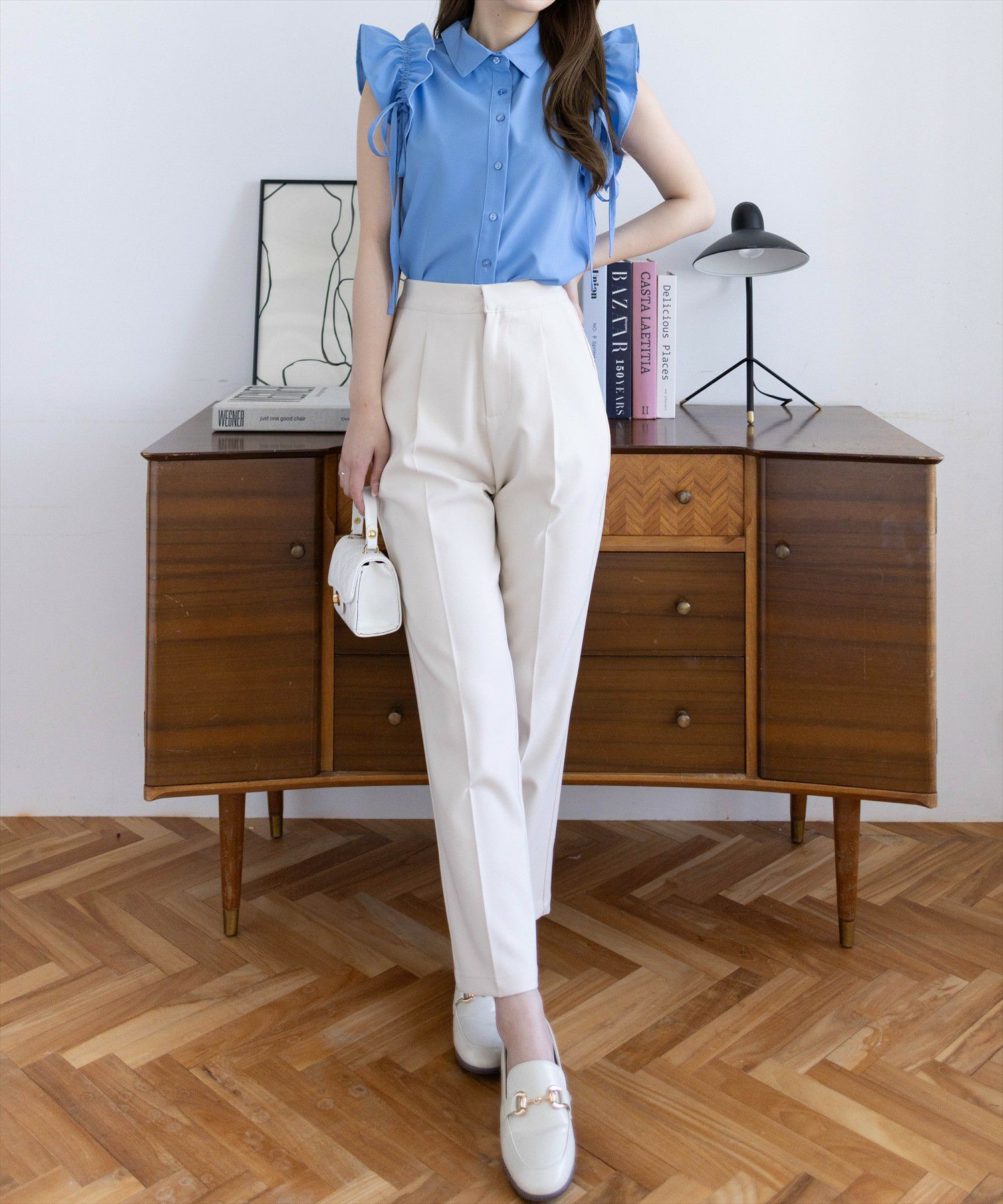 163cm/ブルー着用