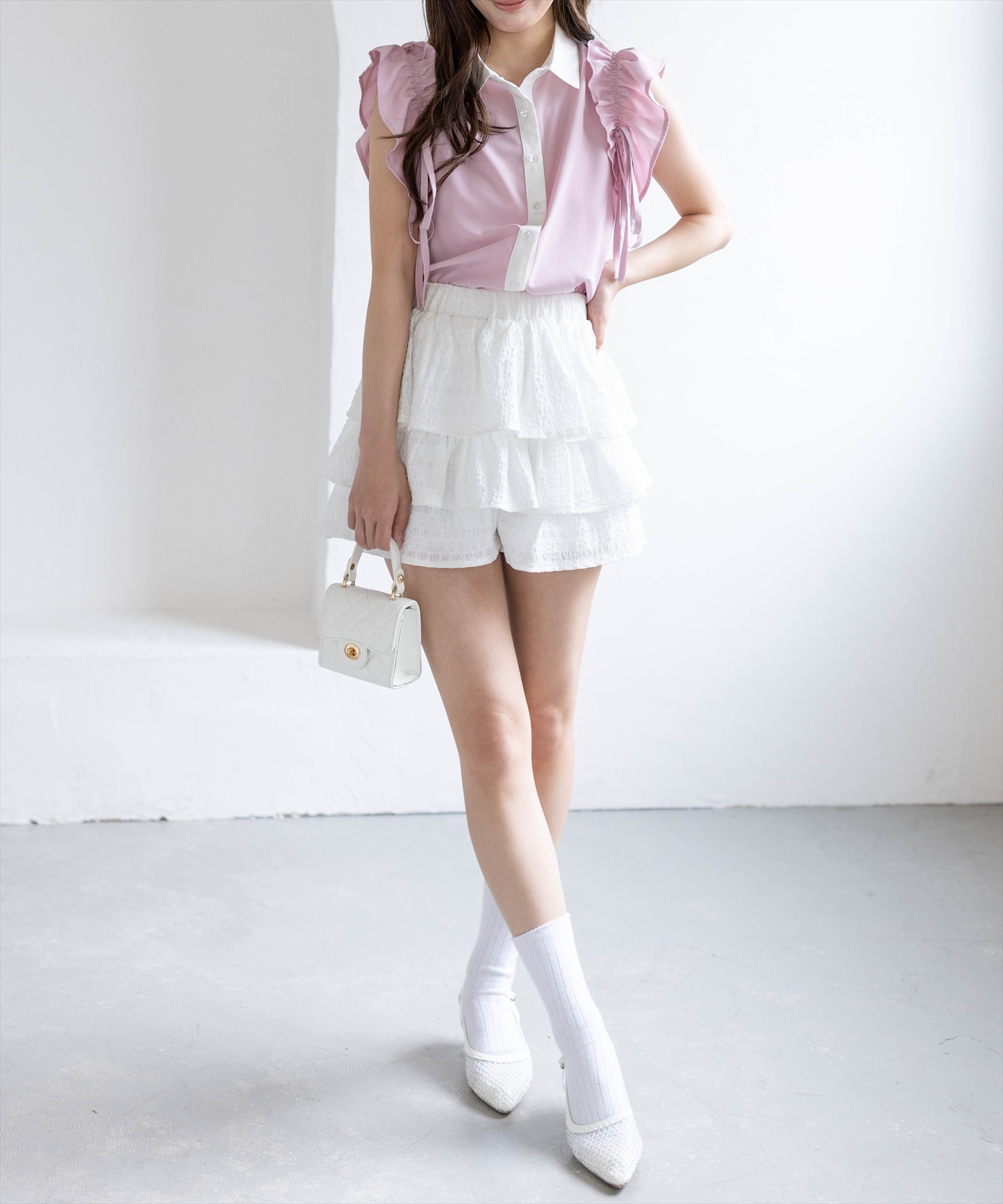 163cm/ブルー着用