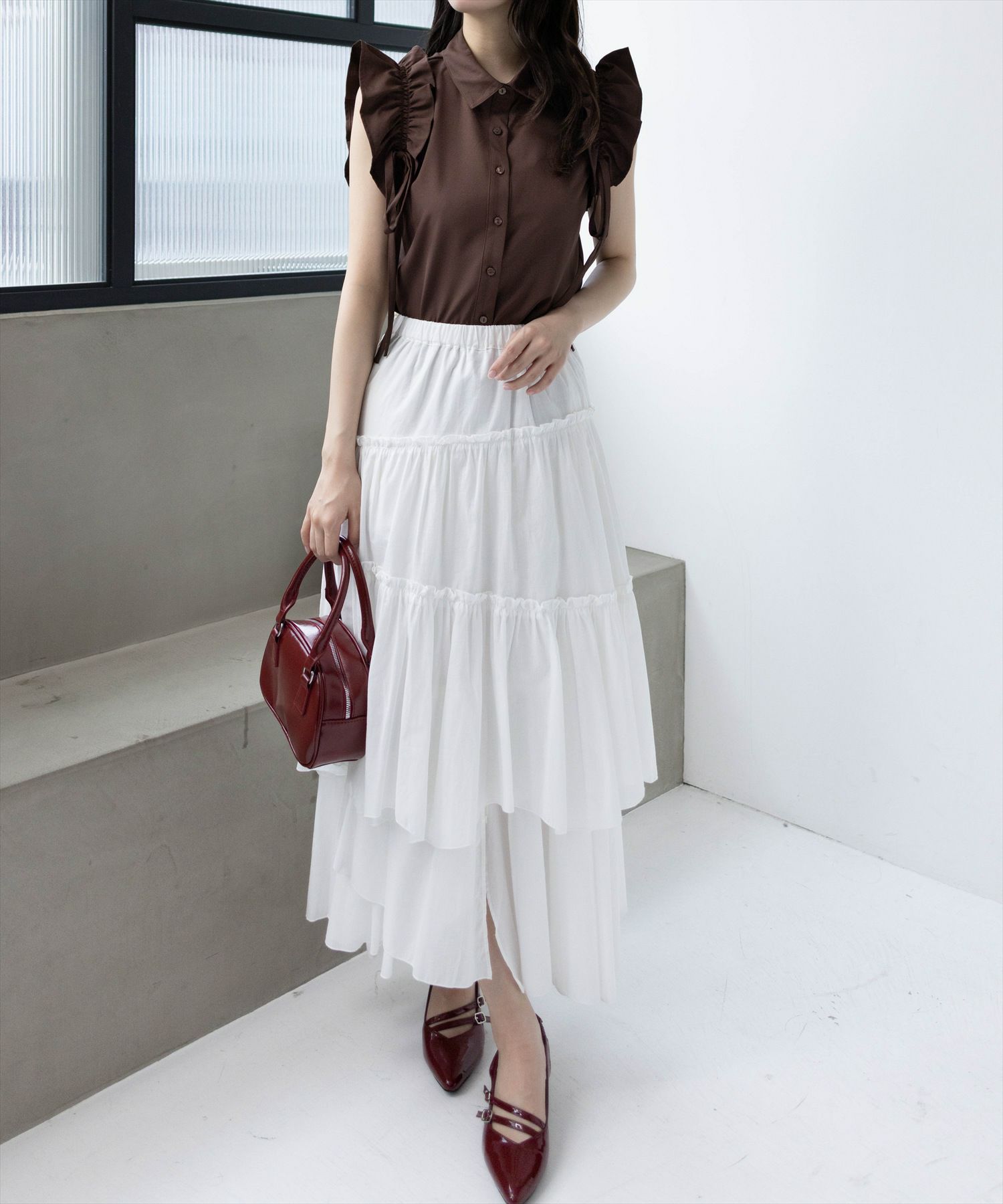 161cm/ブラウン着用