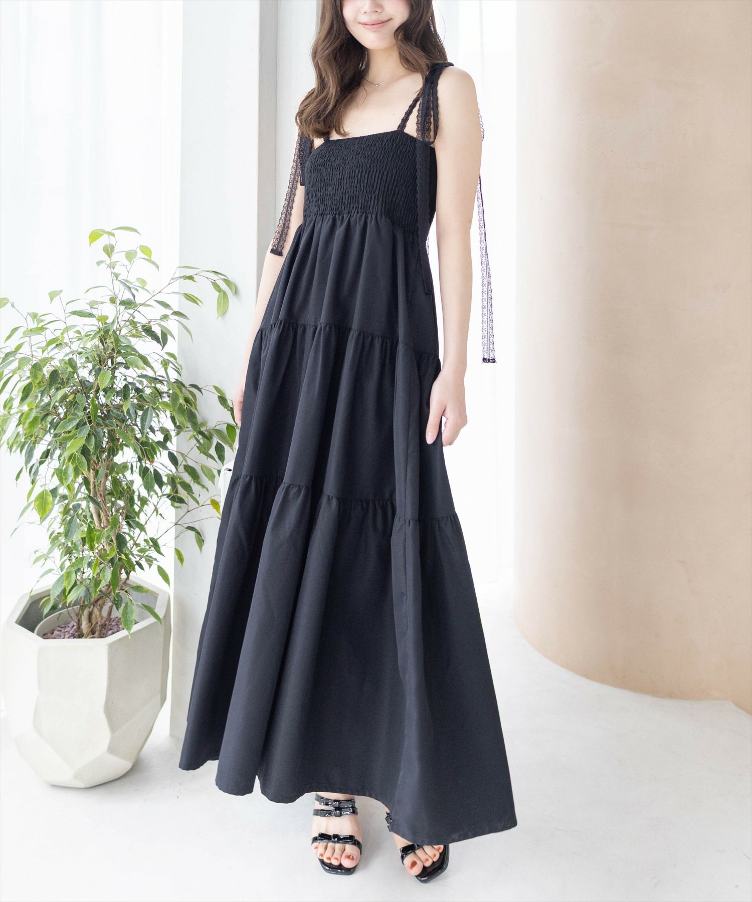 clear 肩リボンキャミワンピース[CL9099] | レディースファッション