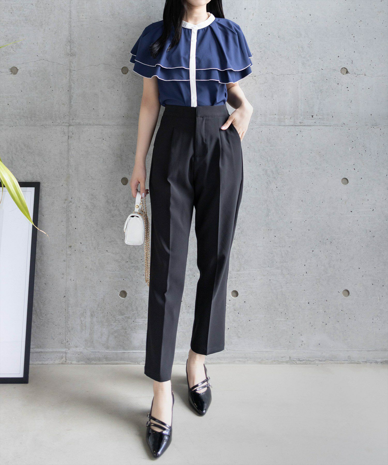 162cm/ネイビー着用