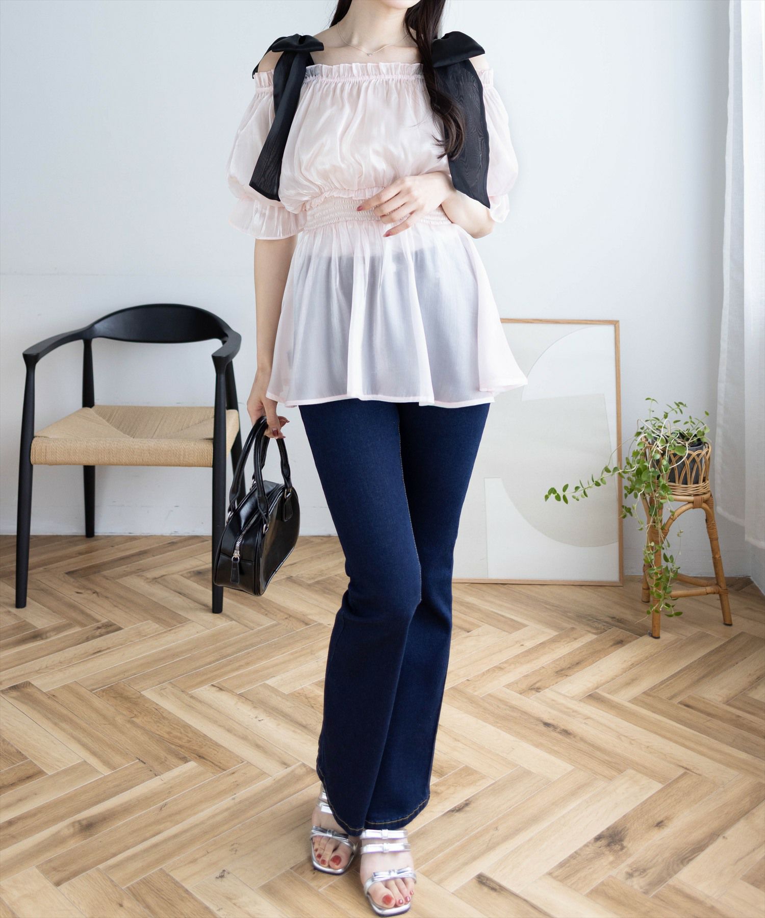 162cm/ピンク着用