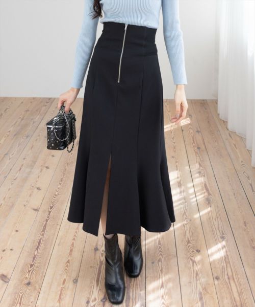 CPG スリット　ホワイト スカート clear≪再入荷≫ウエストリブスリット入りマーメイドスカート[CL9278