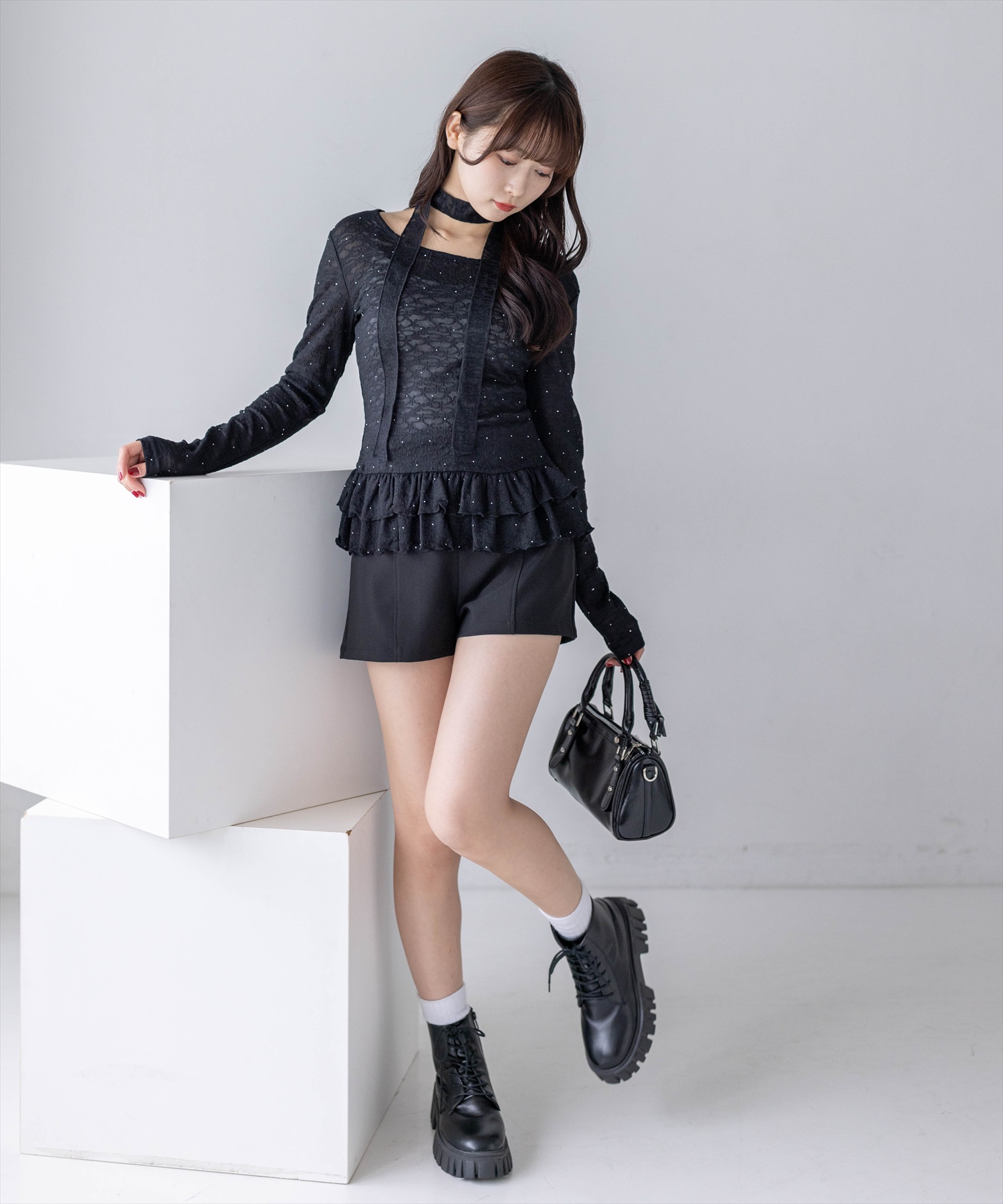 165cm/ブラック着用