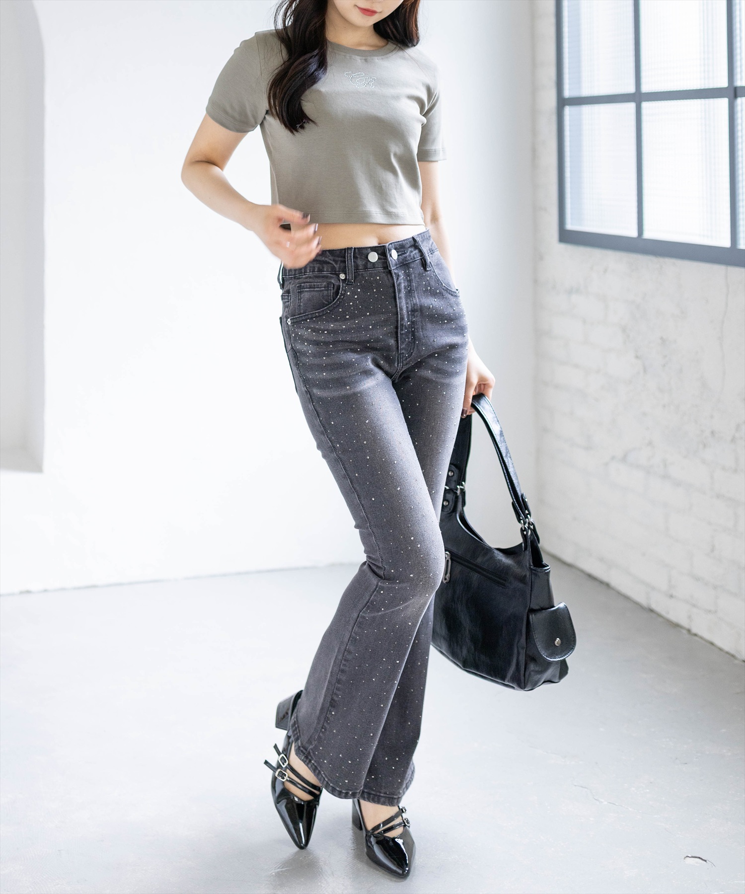 162cm/ブラック着用