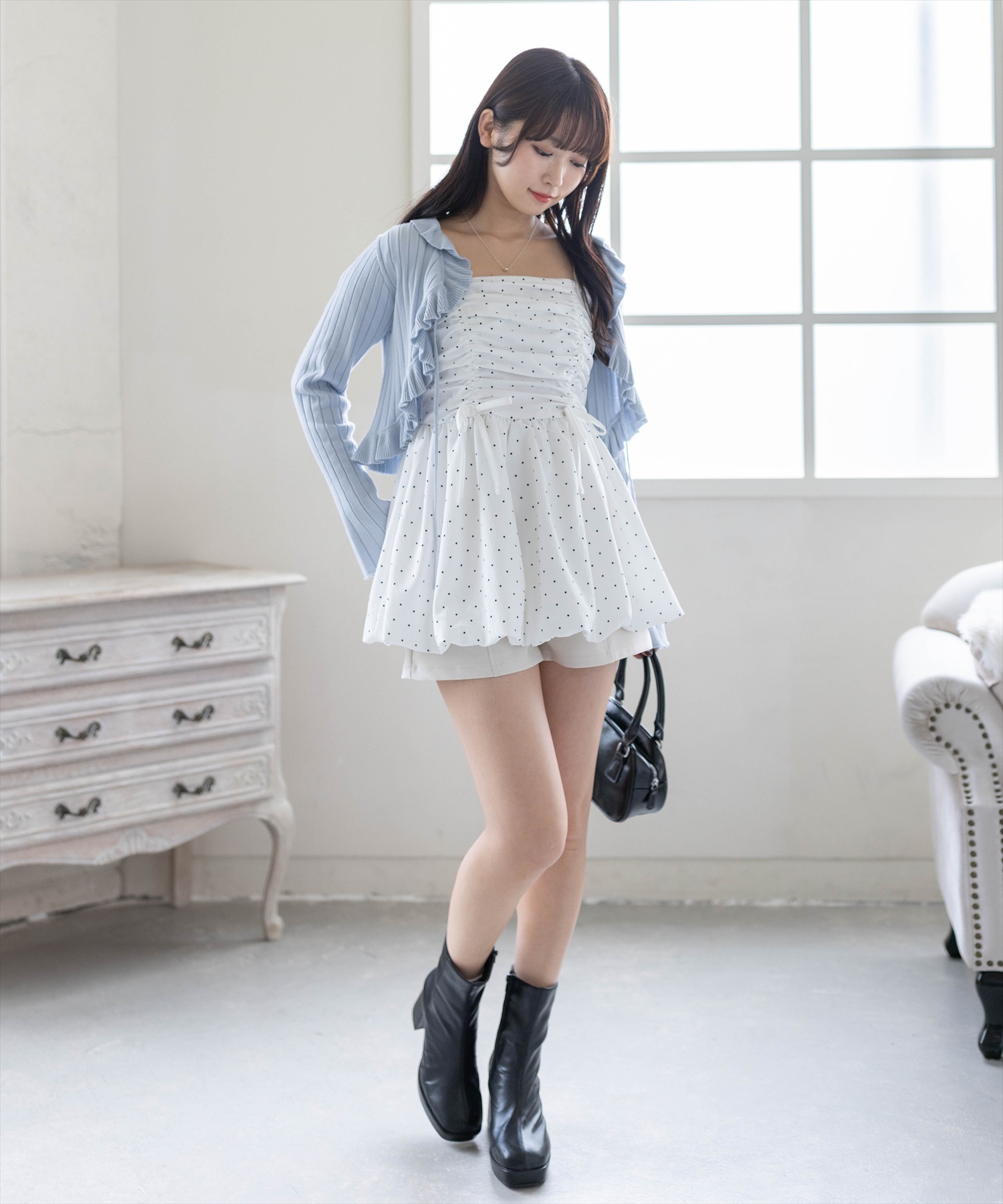 162cm/ブラックドット着用