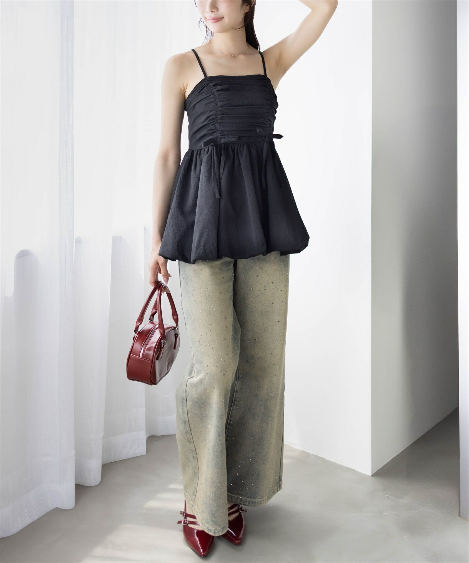 165cm/ブラック着用