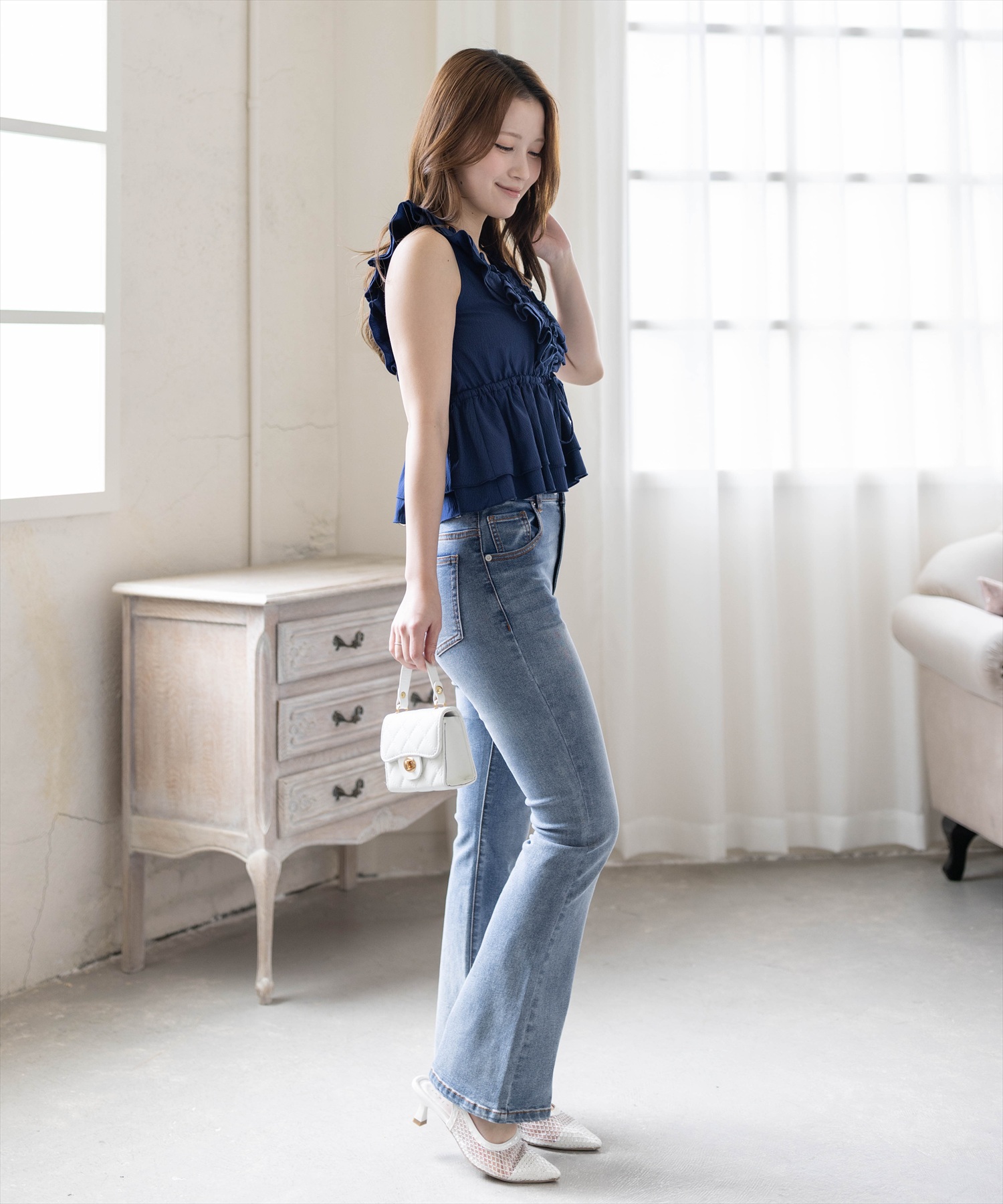 162cm/ブラウン着用