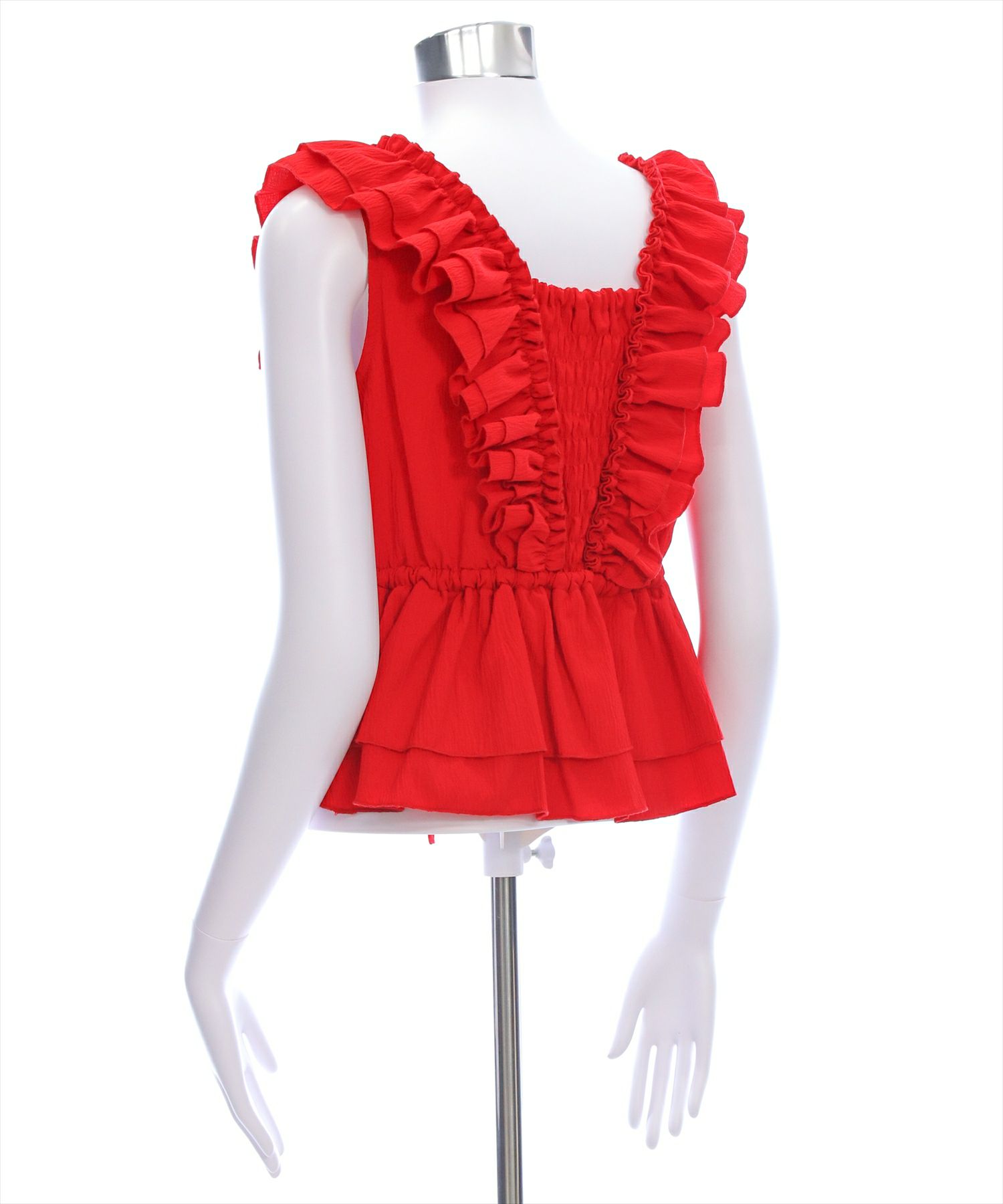 フリルキャミペプラムブラウス clear フリルデザインペプラムブラウス[CL9257] | レディース