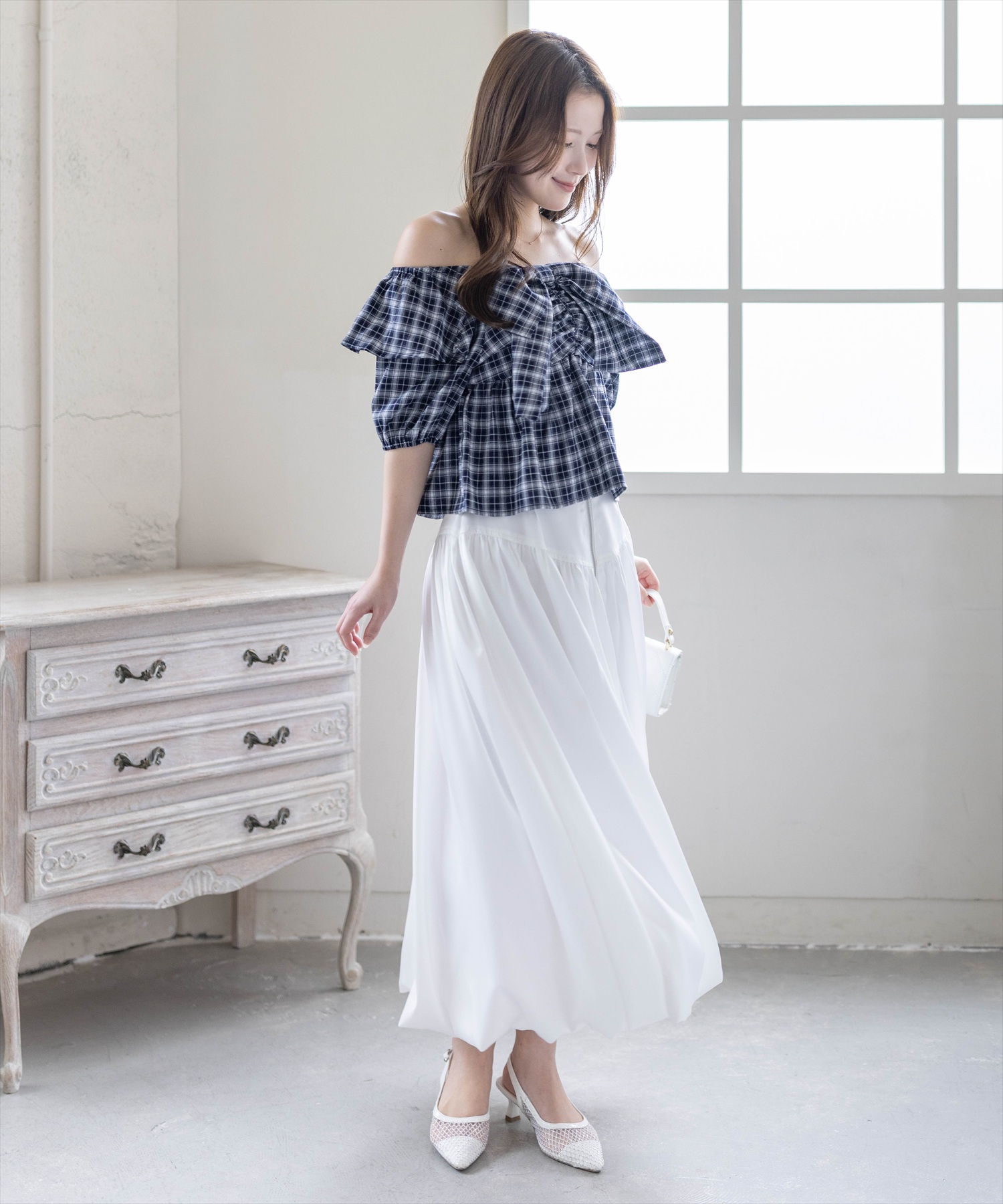 162cm/ブラウン着用