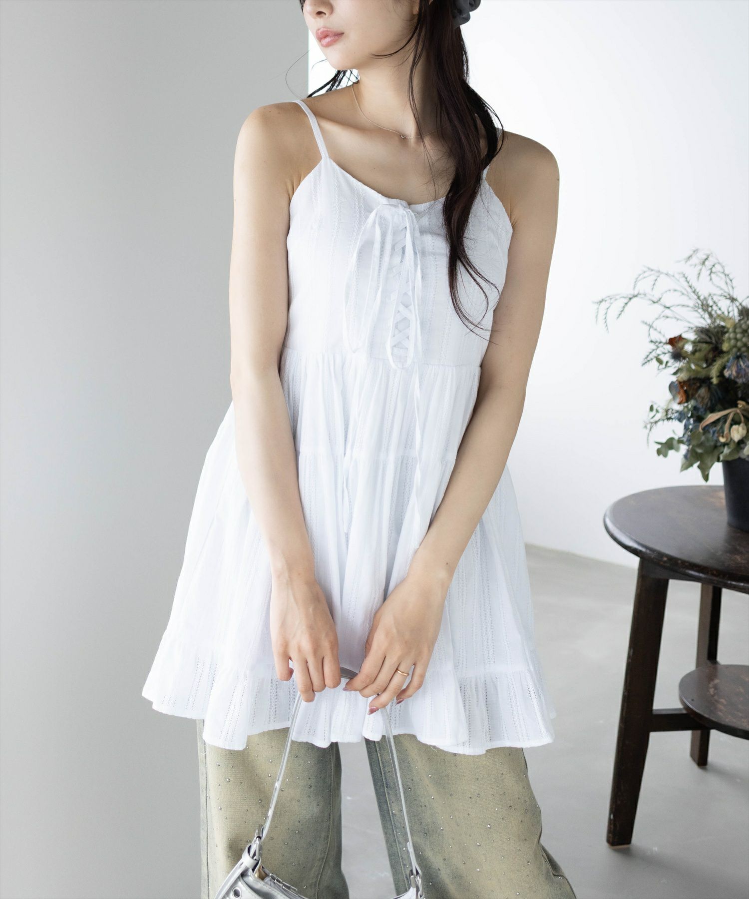 clear レースアップキャミワンピース[CL9292] | レディース