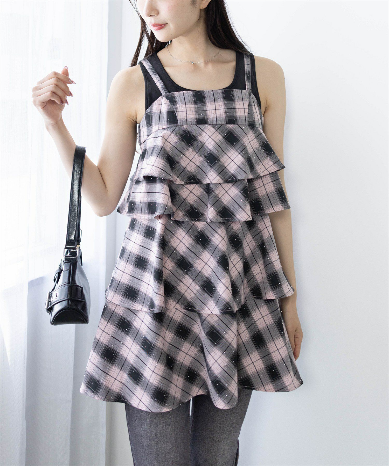 165cm/ピンク着用
