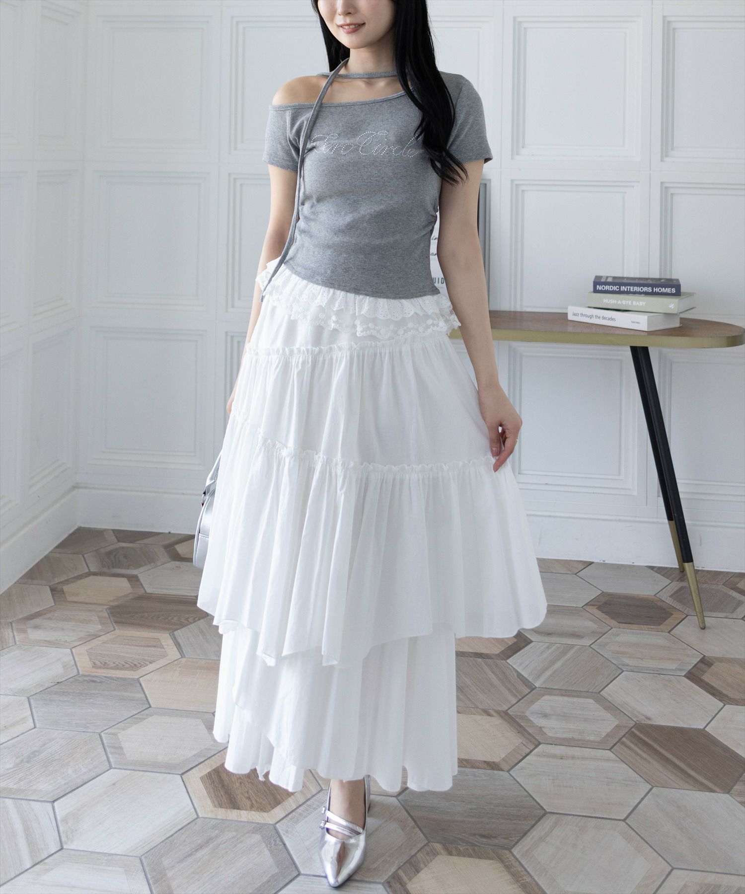 162cm/グレー着用