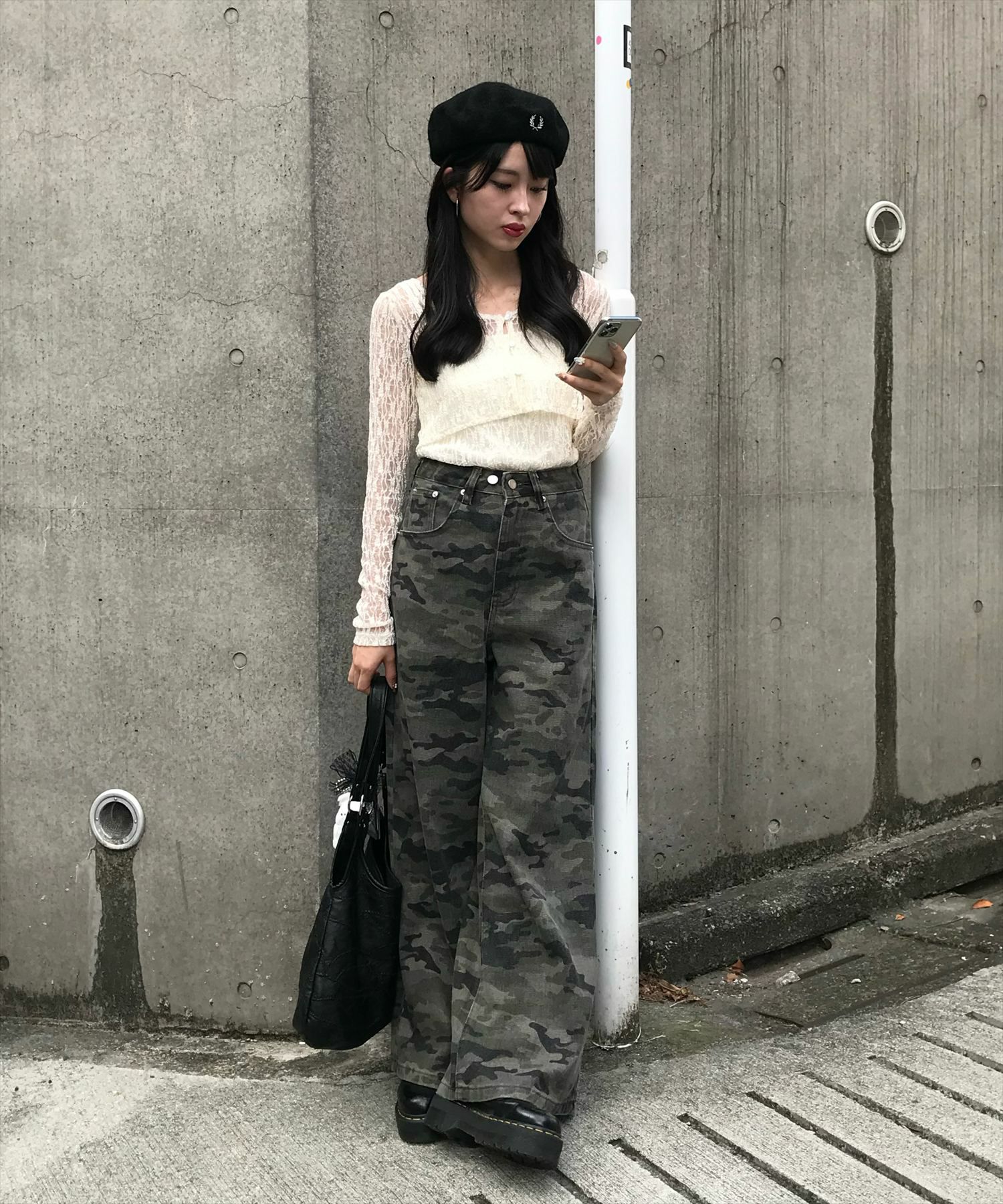 158㎝/カーキ着用