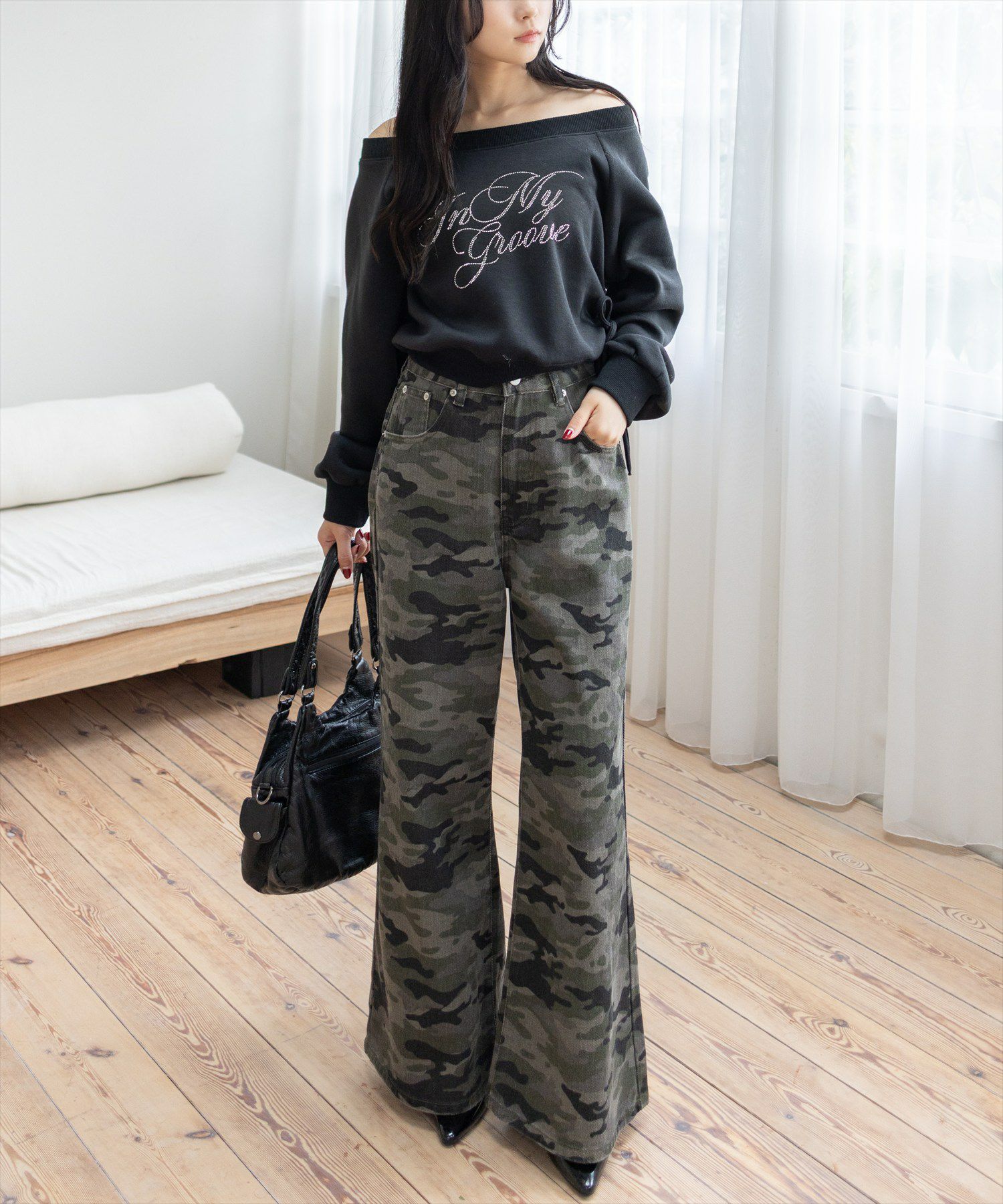 clear 迷彩柄ワイドパンツ[CL9376] | レディースファッション通販clear