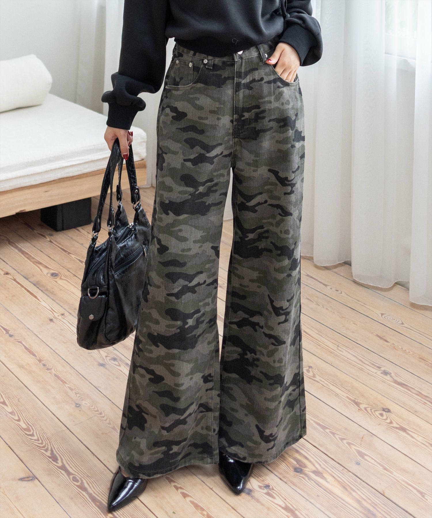 clear 迷彩柄ワイドパンツ[CL9376] | レディースファッション通販clear